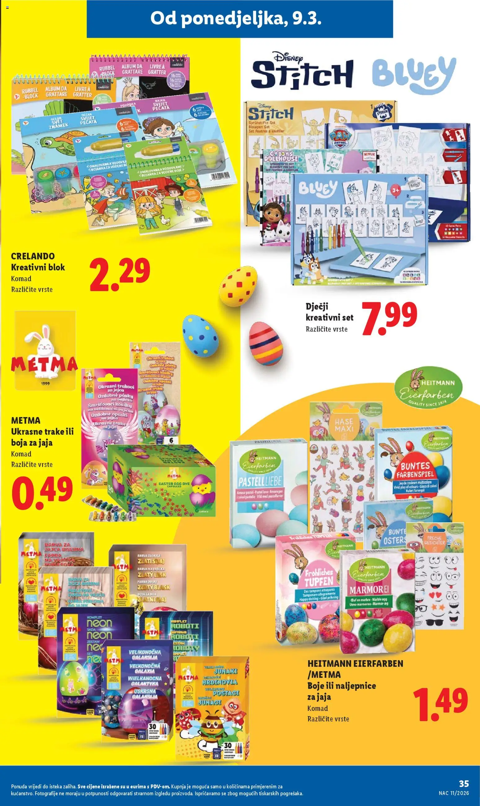 Lidl katalog | vrijedi od 09.03.2026 | Stranica: 35 | Proizvodi: Med, Jaja