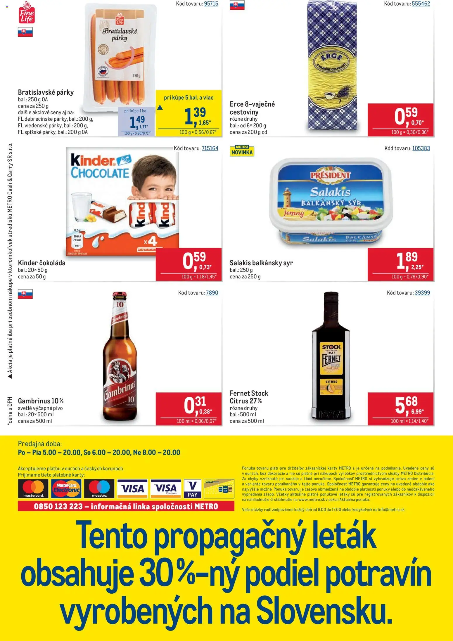 Nové Metro akcie – leták je platný od 25.02.2026 | Strana: 40 | Produkty: Pivo, Cestoviny, Čokoláda, Fernet