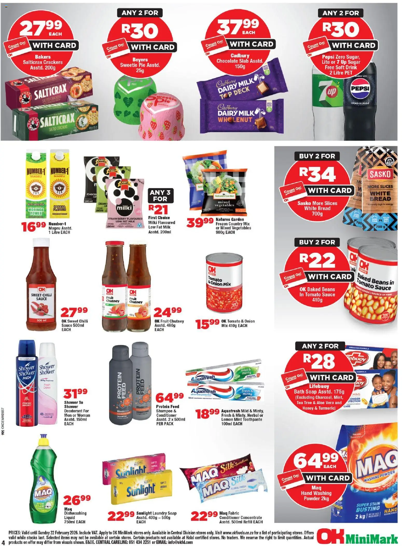 New OK Foods catalogue – valid from 11.02.2026 | Page: 4 | Products: Shower, Bread, Foam, Fruit