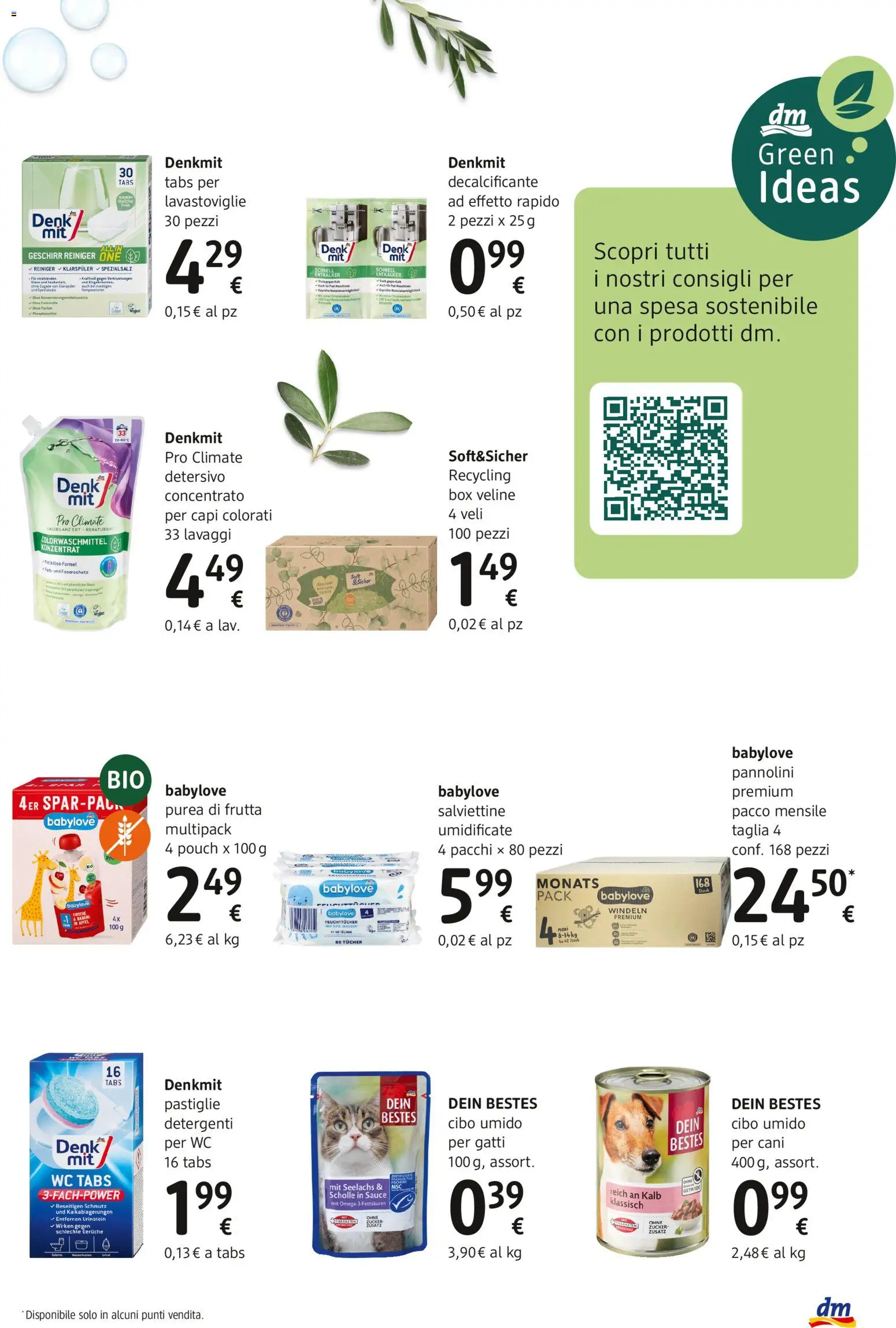 Volantino dm drogerie markt del 19.03.2026 | Pagina: 5 | Prodotti: Pannolini, Frutta, Lavastoviglie, WC