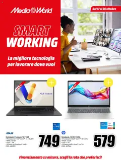 Anteprima del volantino Media World Smart Working catalogo valido a partire dal 17.10.2025