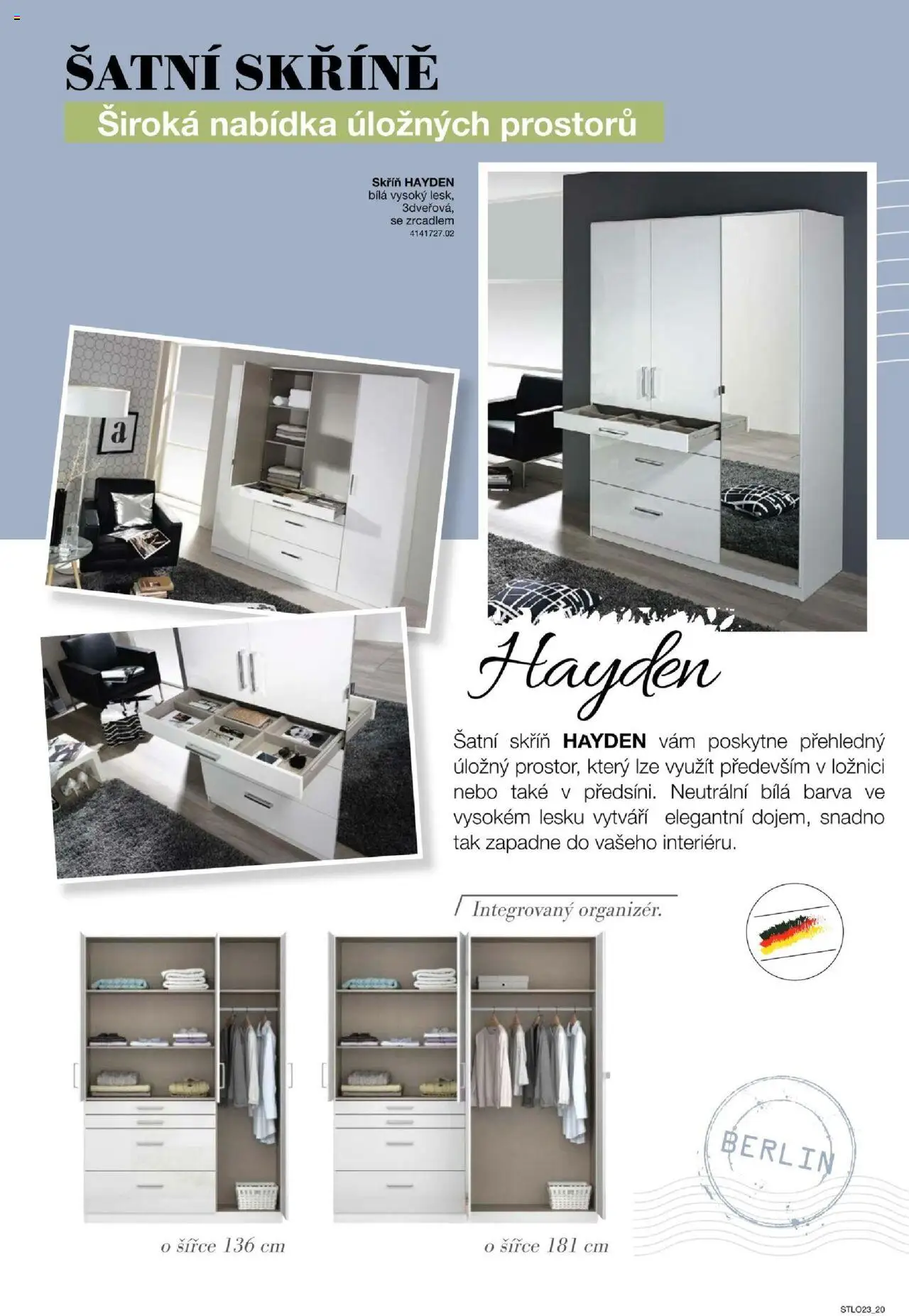 Sconto nábytek katalog - Ložnice od 01.01.2025 | Strana: 20 | Produkty: Skříně, Šatní skříň, Šatní skříně, Skříň