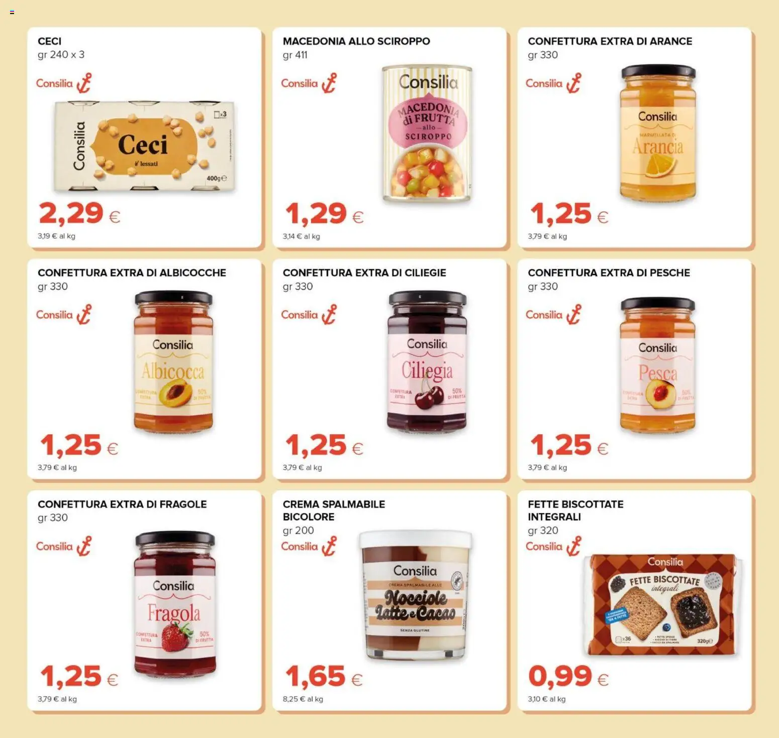 Volantino Oasi del 23.04.2026 | Pagina: 19 | Prodotti: Ceci, Albicocche, Fette biscottate, Marmellata