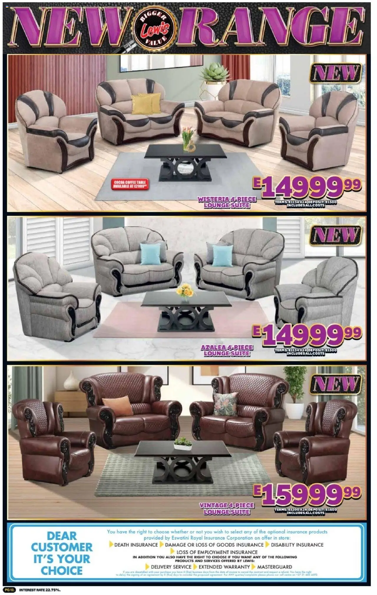 New Lewis Stores catalogue – valid from 01.10.2025 | Page: 12 | Products: Phone, Coffee table, Table, Coffee