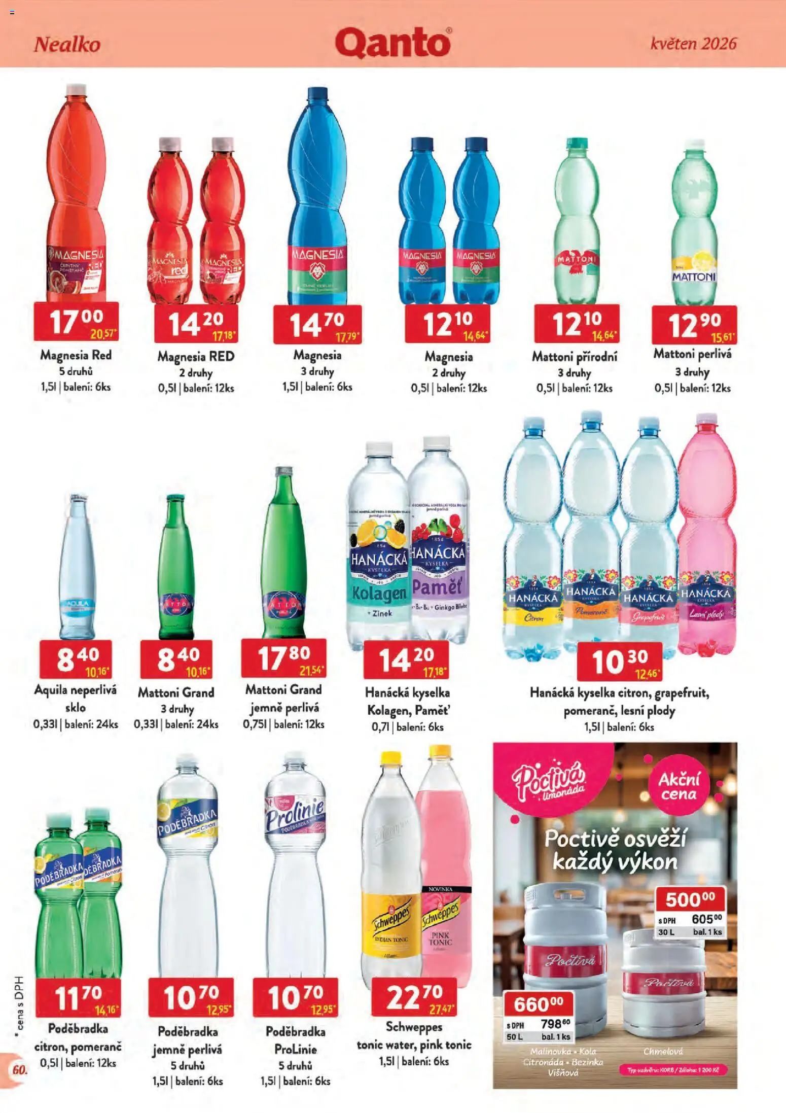 Astur & Qanto leták - Velkoobchod 05/2026 od 01.05.2026 | Strana: 60 | Produkty: Poděbradka, Citron, Prolinie, Magnesia Red