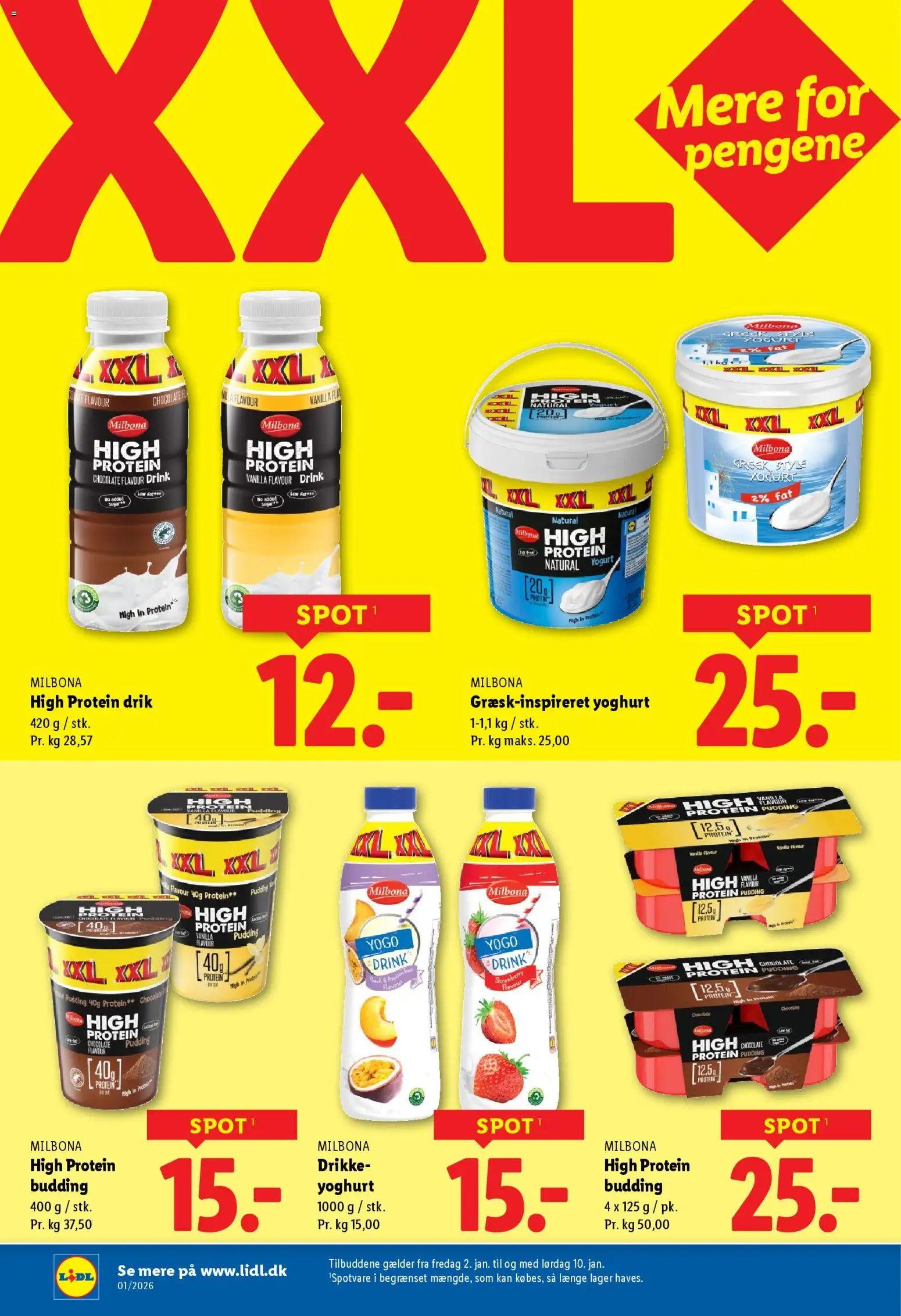 Lidl tilbudsavis – gyldig fra 02.01.2026 | Side: 12 | Produkter: Yoghurt, Søm