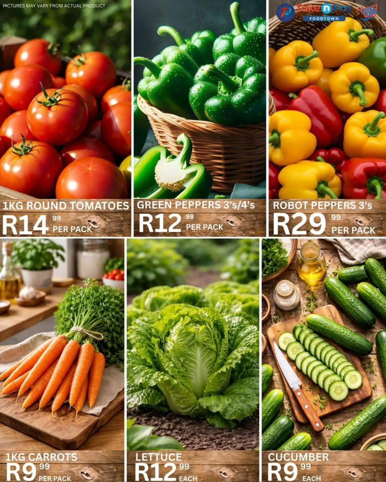 New Take n Pay catalogue – valid from 14.04.2026 | Page: 9 | Products: Tomatoes, Carrots, Lettuce