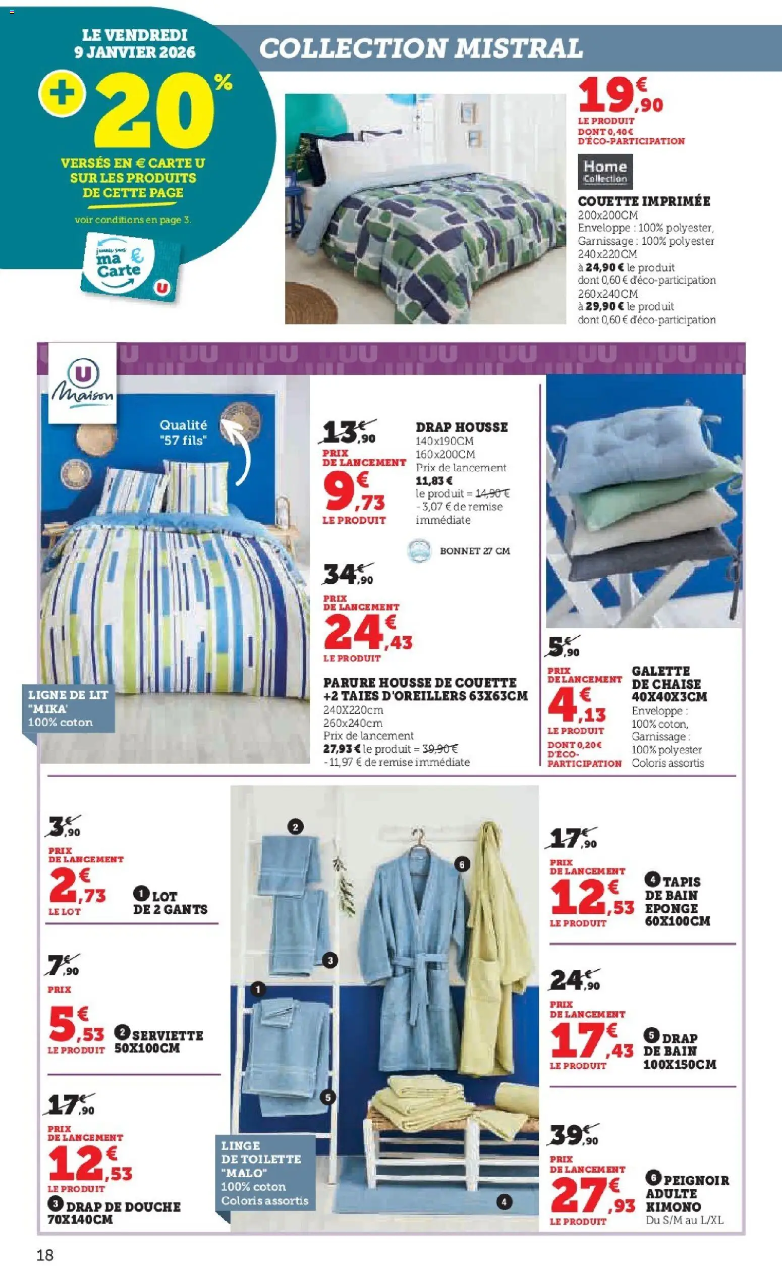 {H1} | Page: 18 | Produits: Coton, Kimono, Couette imprimée, Tapis