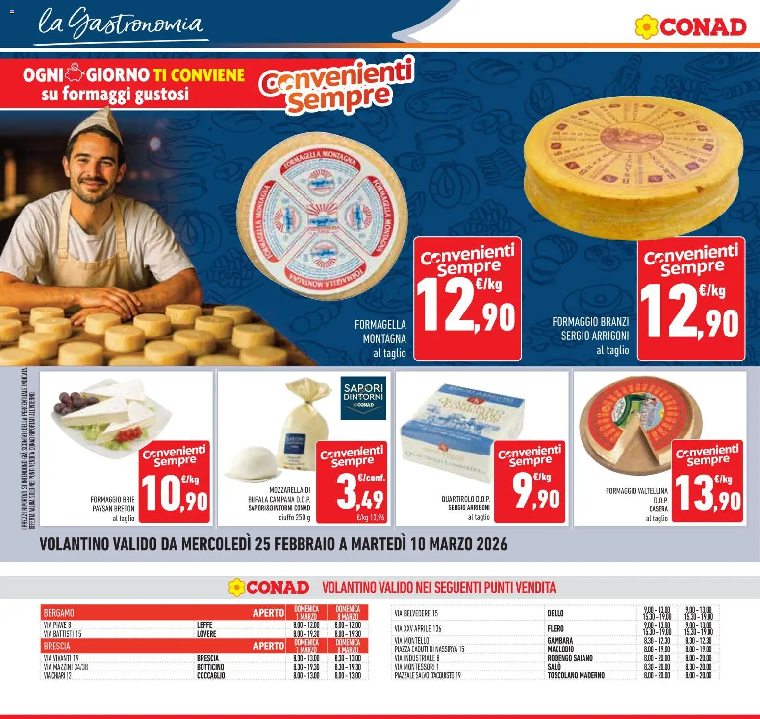 Volantino Conad del 25.02.2026 | Pagina: 12 | Prodotti: Mozzarella, Formaggio