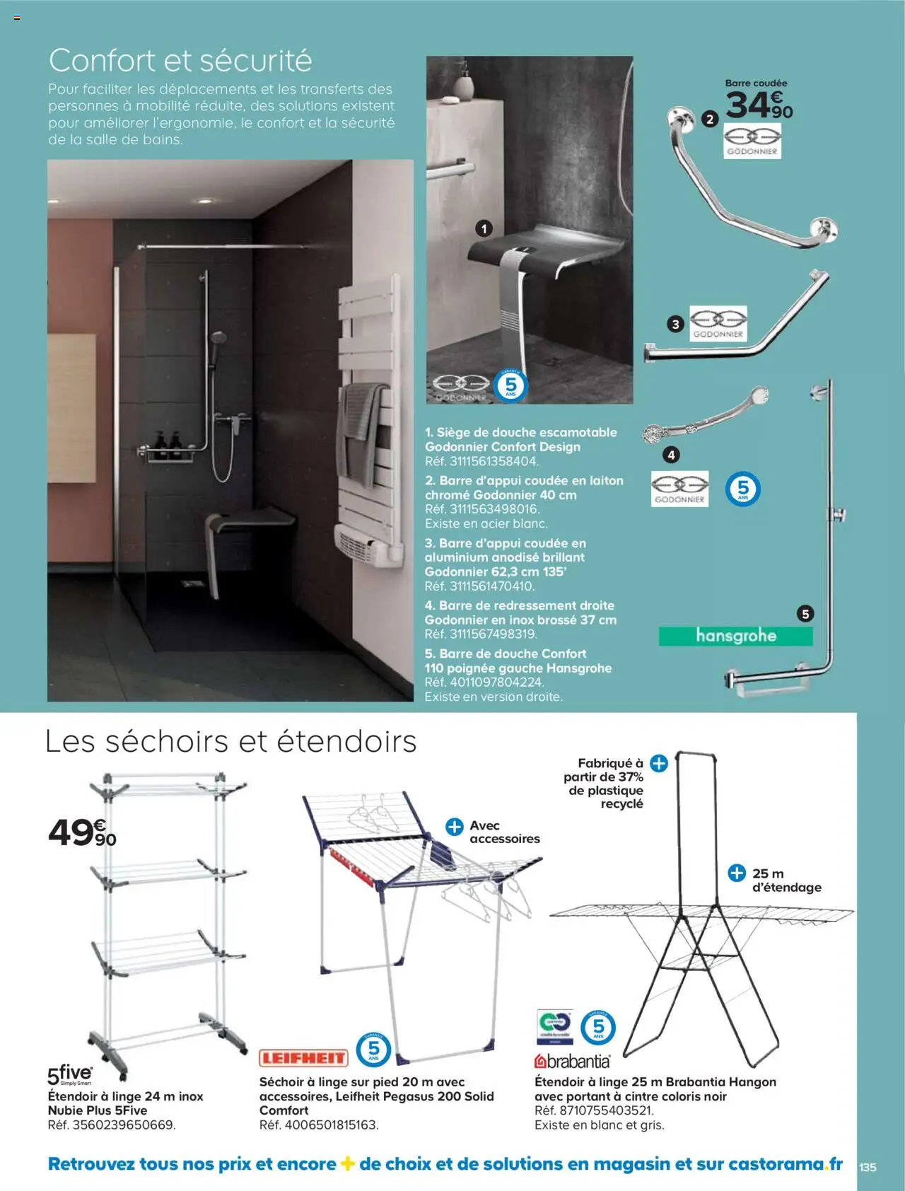  | Page: 135 | Produits: Étendoir à linge, Brosse, Sechoir à linge, Cintre