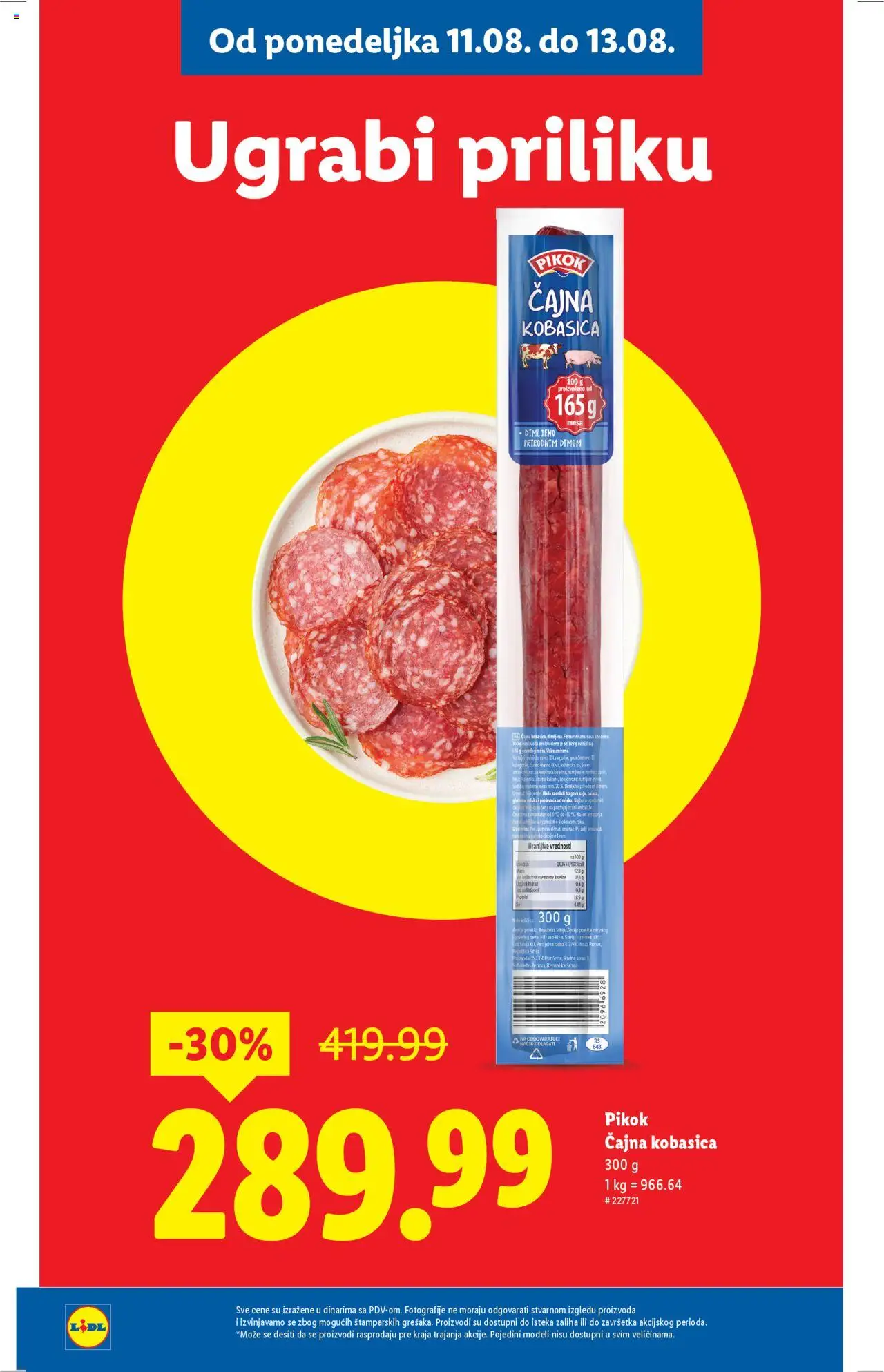 Lidl katalog - važi od 07.08.2025 | Strana: 48 | Proizvode: Kobasica