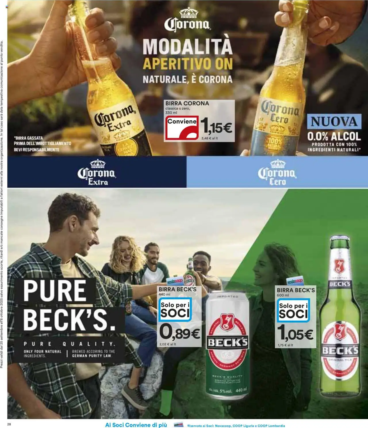 Volantino Ipercoop del 25.09.2025 | Pagina: 28 | Prodotti: Birra, Data, The, Aperitivo