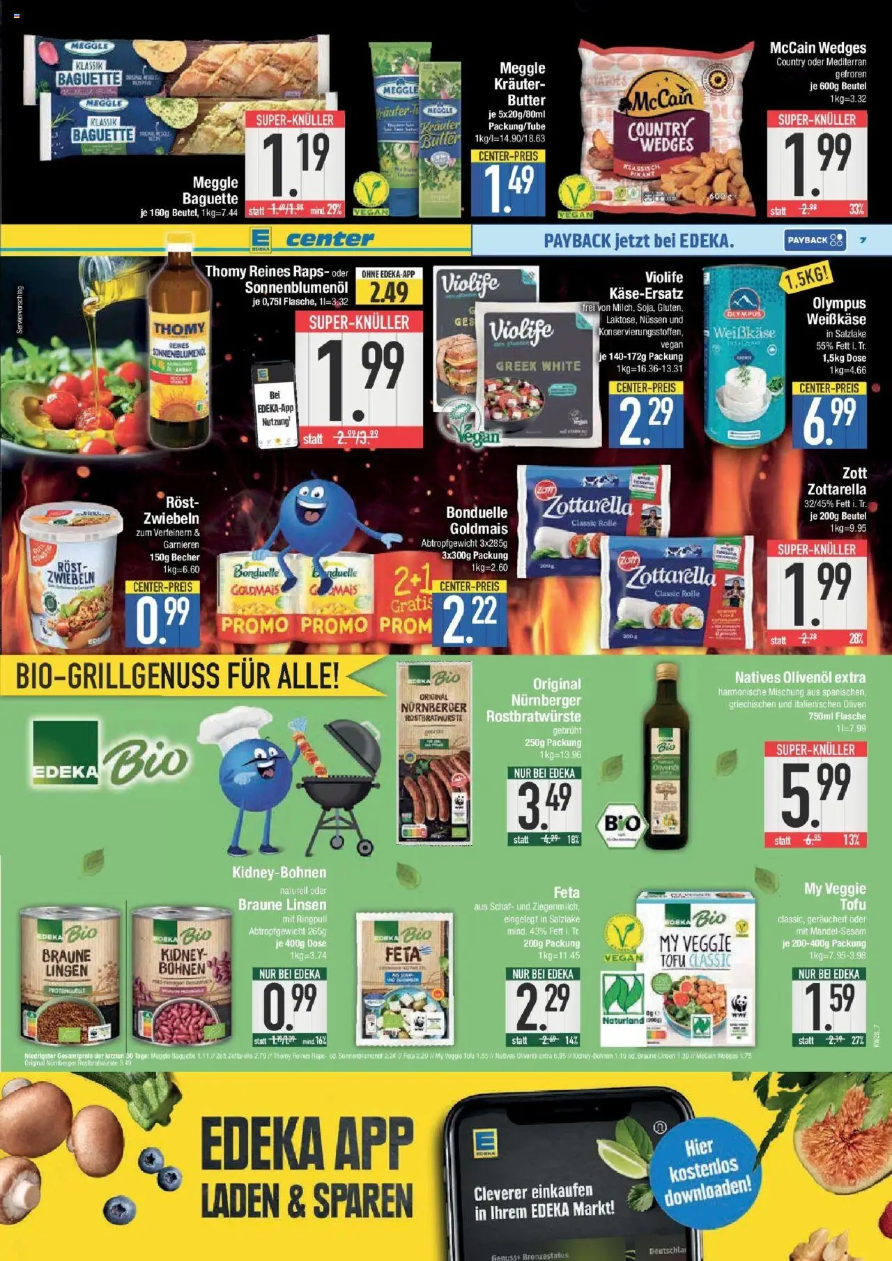Edeka prospekt Ingolstadt	 - gültig ab dem 06.07.2025 | Seite: 7 | Produkte: Feta, Butter, Olivenol, Zwiebeln
