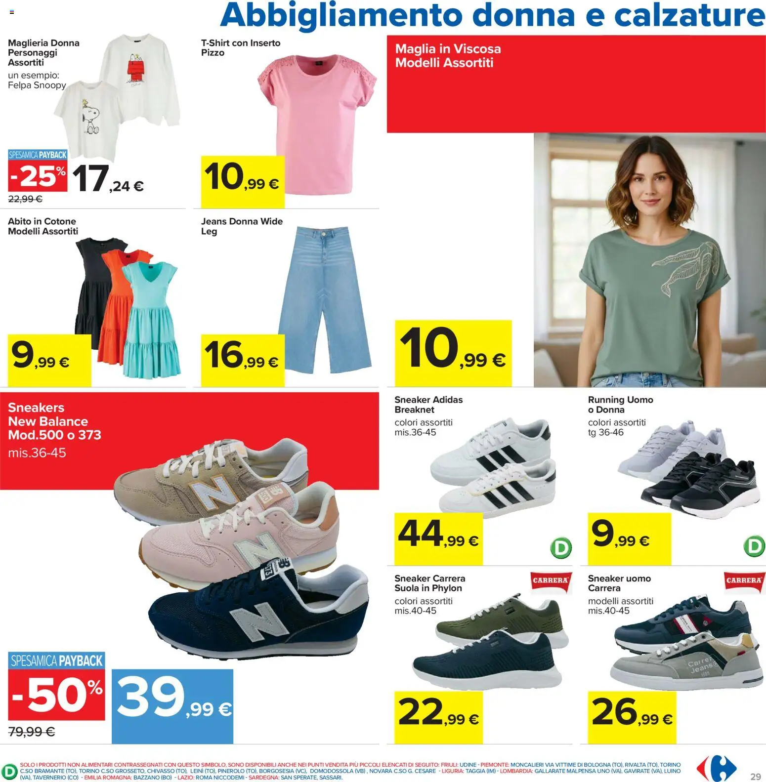 Volantino Carrefour del 07.04.2026 | Pagina: 29 | Prodotti: Felpa, Sneakers, Abito, Jeans