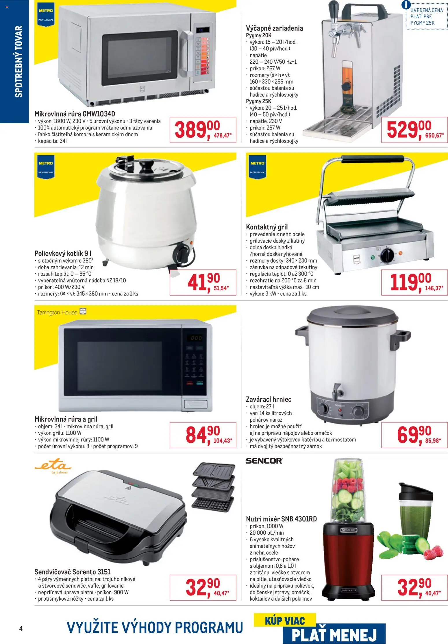 Nové Metro akcie – leták je platný od 14.01.2026 | Strana: 4 | Produkty: Gril, Rúra, Mixér