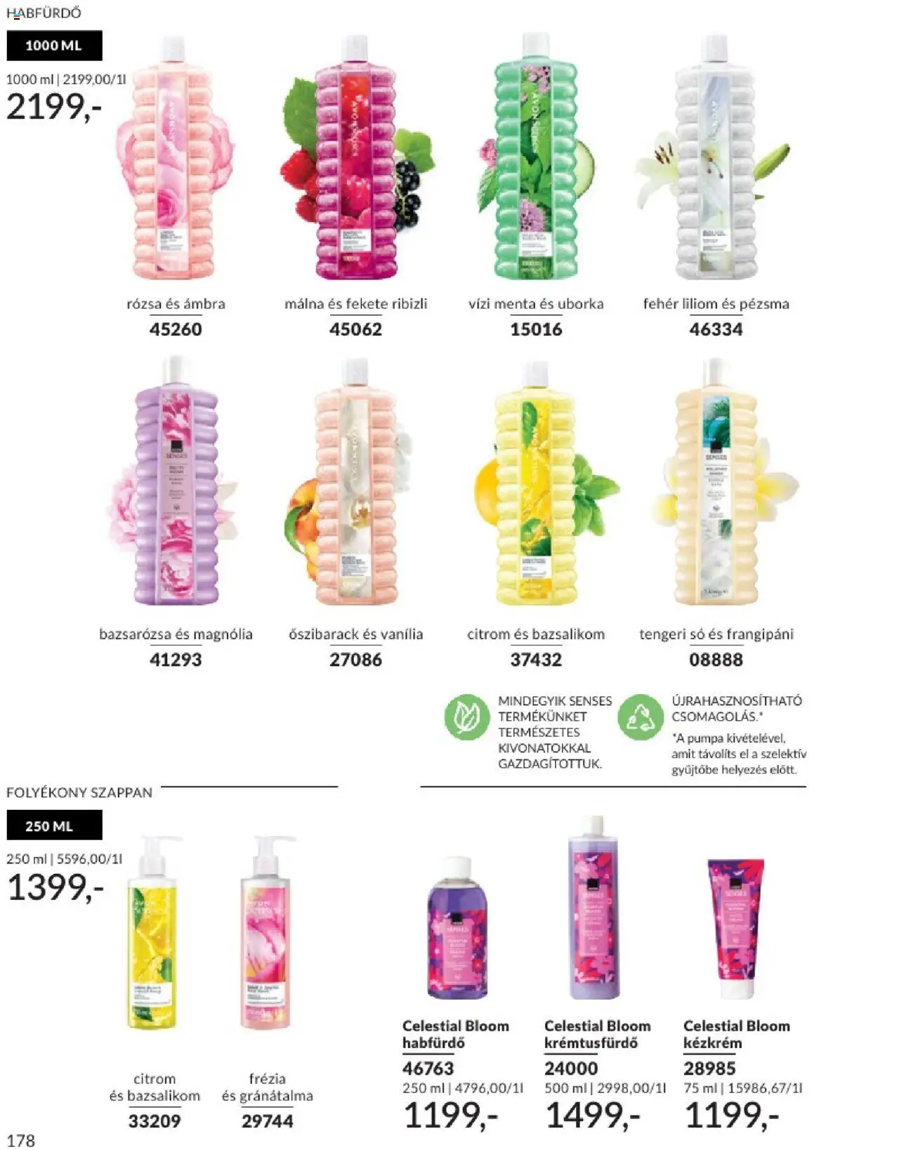Avon akciós ujság - amely érvényes a következő dátumtól: 01.07.2025 | Oldal: 178 | Termékek: Habfürdő, Uborka, Só, Citrom
