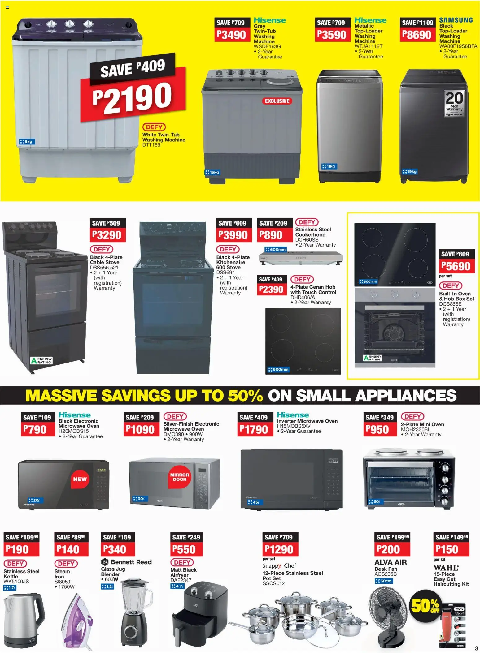 New OK Furniture catalogue – valid from 24.11.2025 | Page: 3 | Products: Desk, Washing machine, Microwave oven, Iron