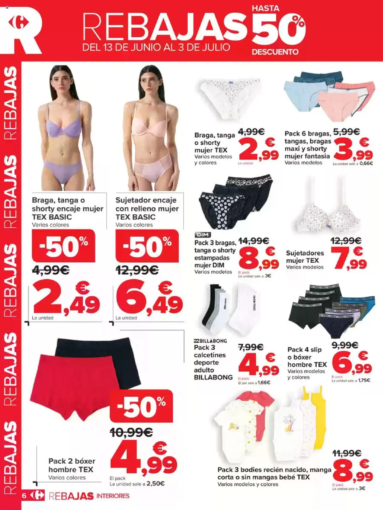 Carrefour Rebajas │ válido desde el 13.06.2025 | Página: 6 | Productos: Bragas