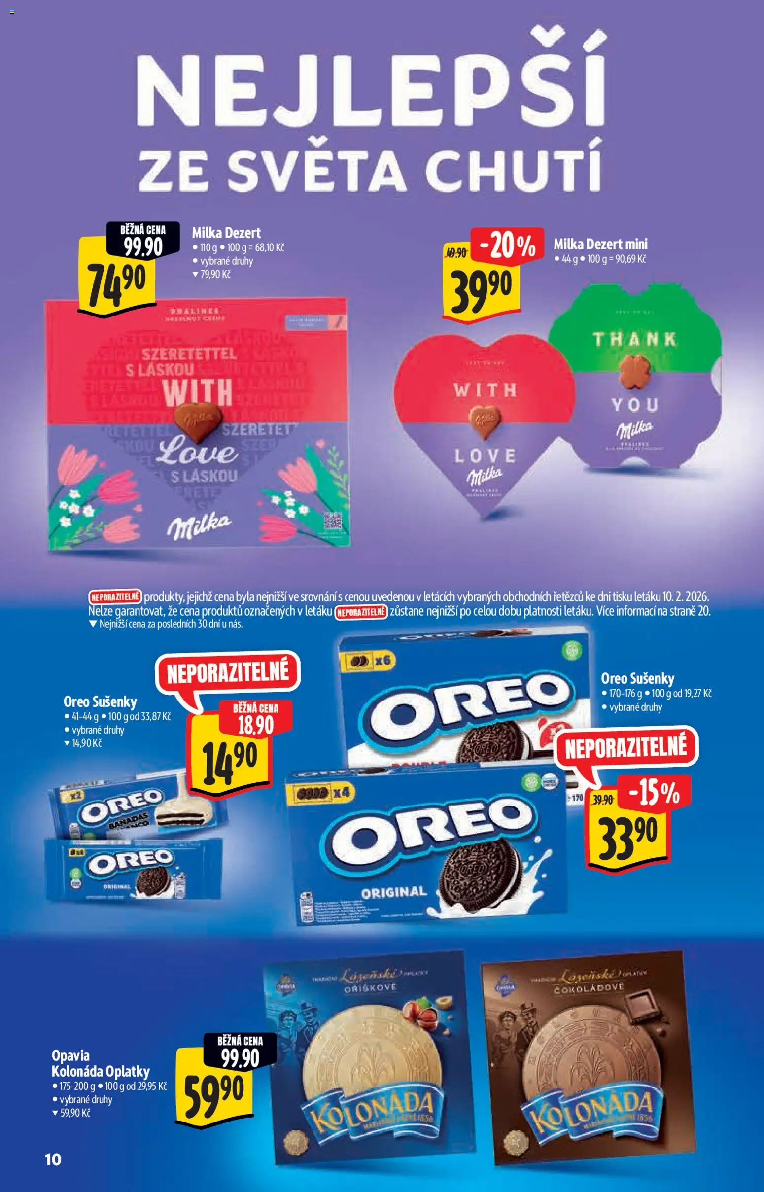 Albert katalog - Hypermarket od 18.02.2026 | Strana: 10 | Produkty: Milka, Oreo, Oplatky, Sušenky
