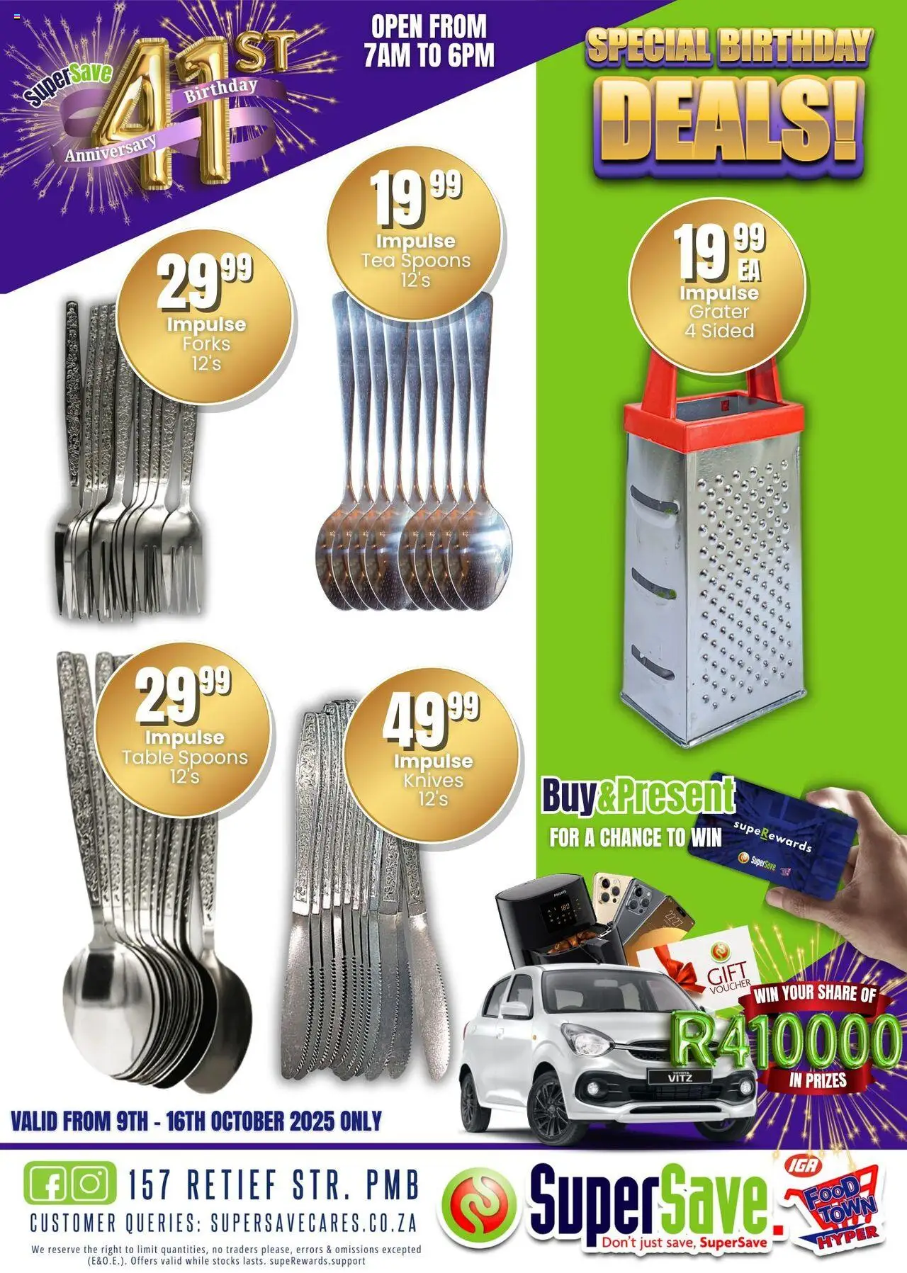 New Super Save catalogue – valid from 09.10.2025 | Page: 109 | Products: Table, Grater, Tea