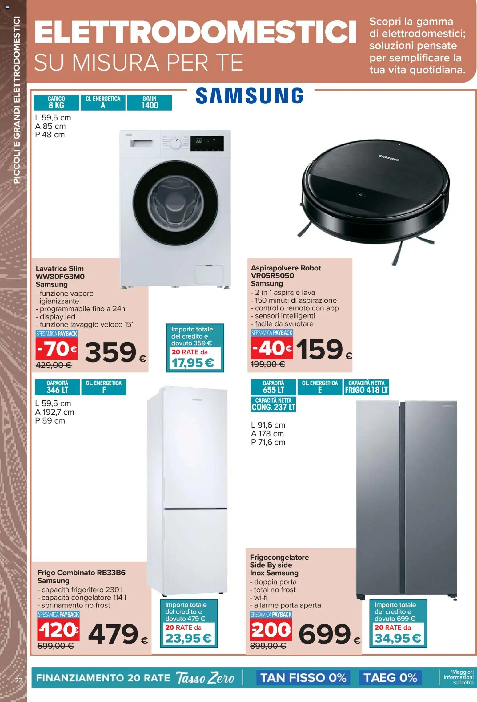 Volantino Carrefour del 27.12.2025 | Pagina: 22 | Prodotti: Tè, Frigorifero, Congelatore, Aspirapolvere