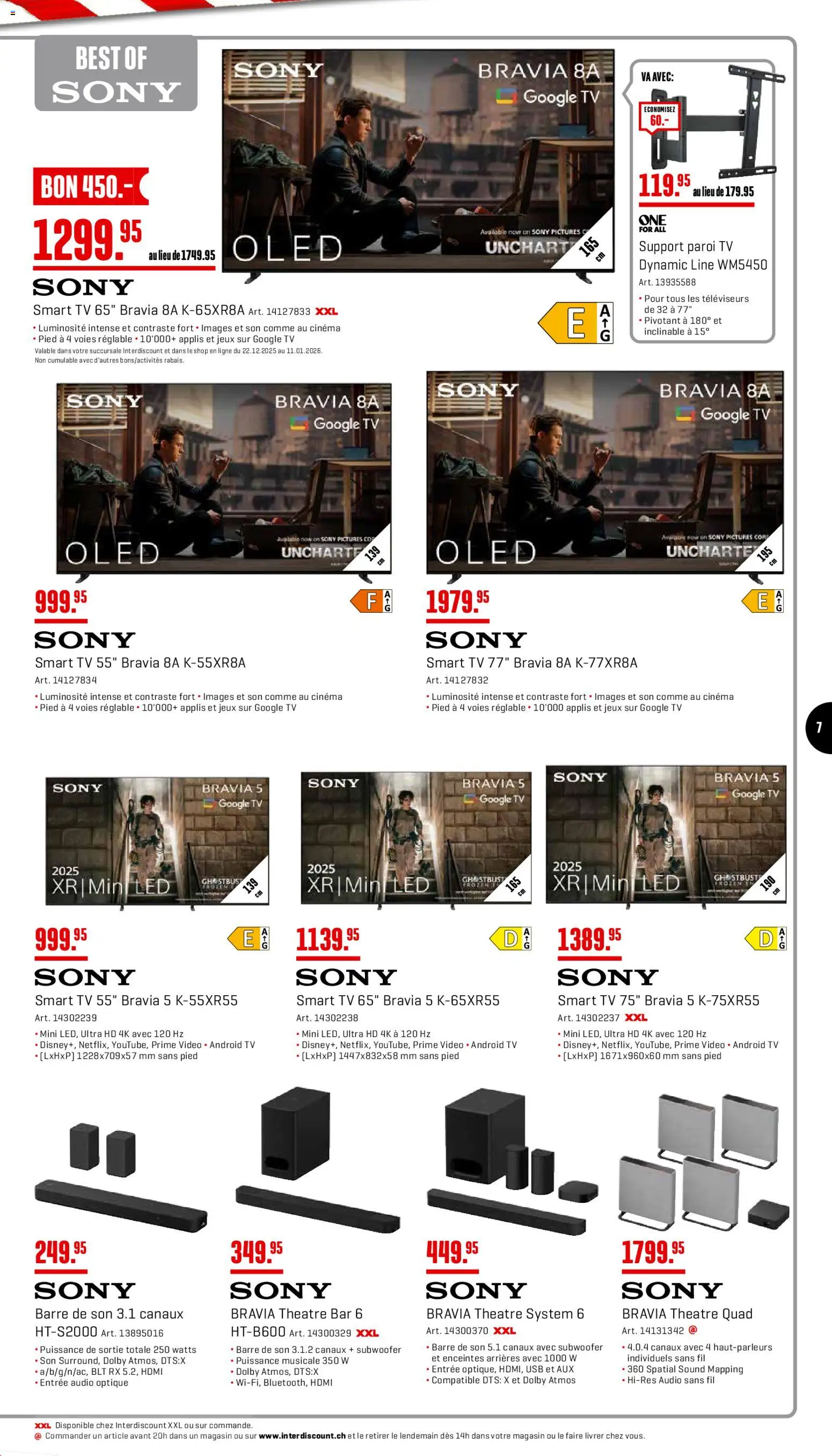 Interdiscount Aktionen FR – gültig ab 22.12.2025 | Seite: 7 | Produkte: Audio, Video, Usb, Sony