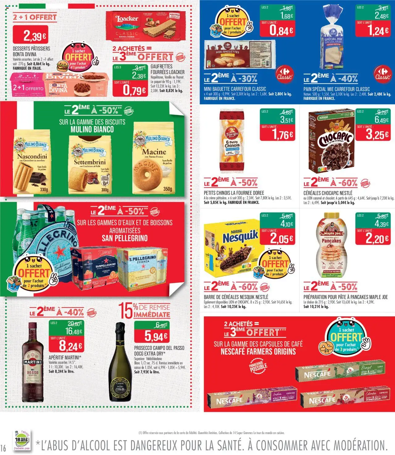  | Page: 16 | Produits: Martini, Huile, Café, Biscuits