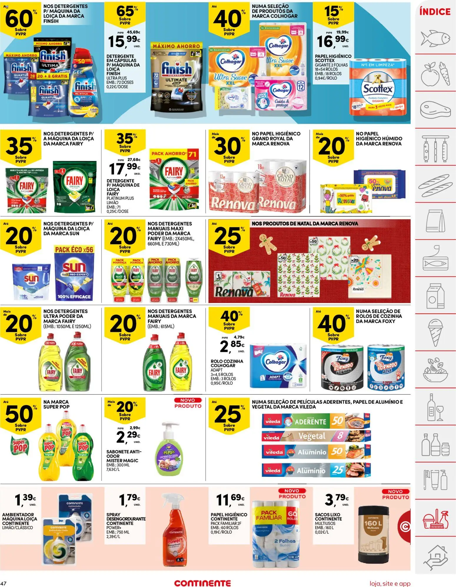 Continente folheto │ válido de 02.12.2025 | Página: 47 | Produtos: Papel higiénico, Top, Detergente, Sabonete