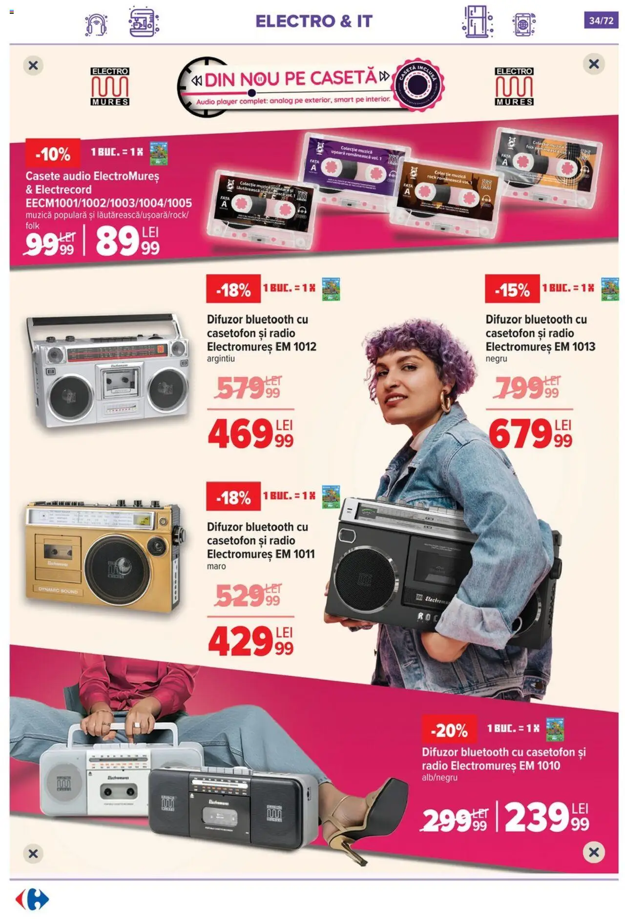 Noul catalog Carrefour – valabil de la 15.10.2025 | Pagină: 35 | Produse: Audio, Radio, Player, Difuzor