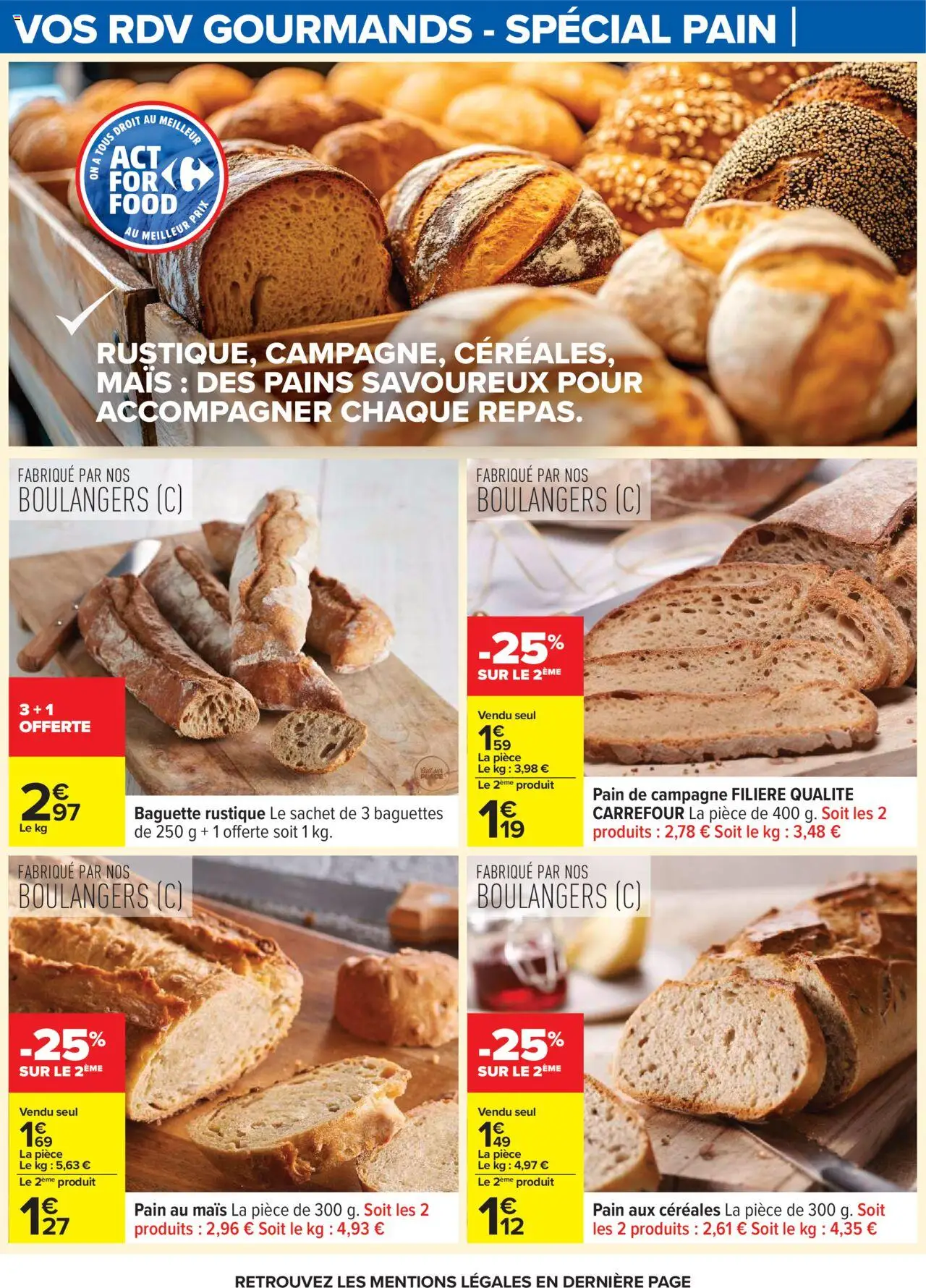 {H1} | Page: 16 | Produits: Mais, Pain, Céréales