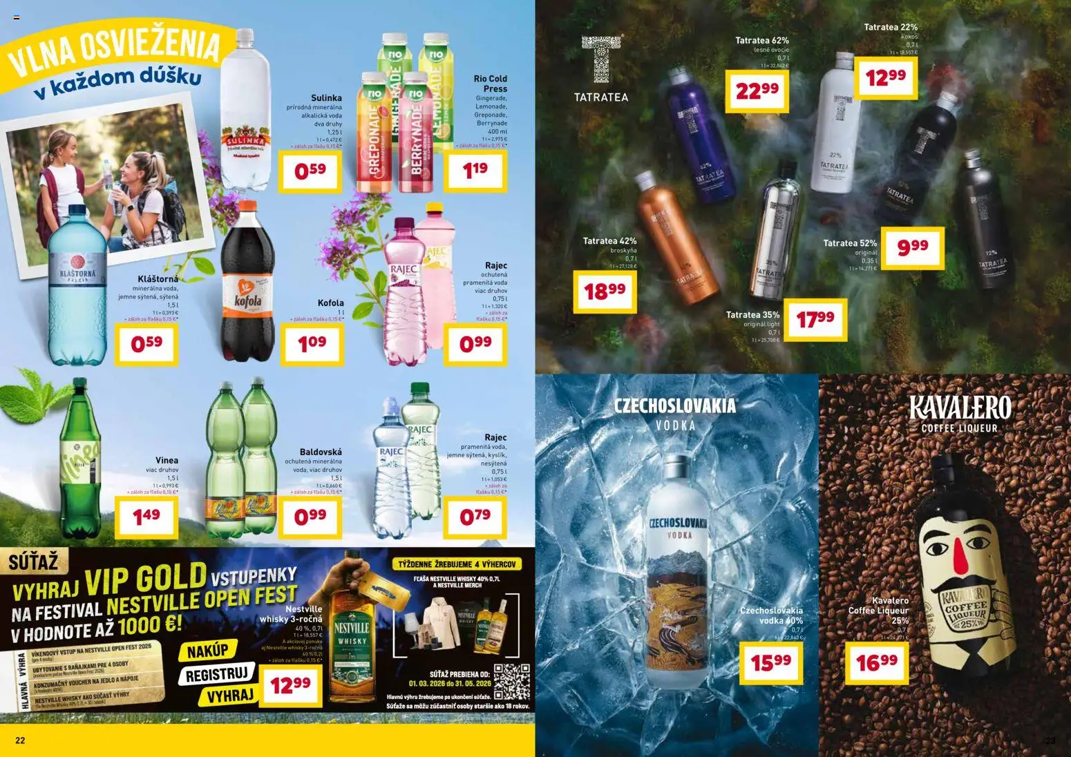 Nové Billa akcie – leták je platný od 25.02.2026 | Strana: 12 | Produkty: Vodka, Whisky, Baldovská, Ovocie
