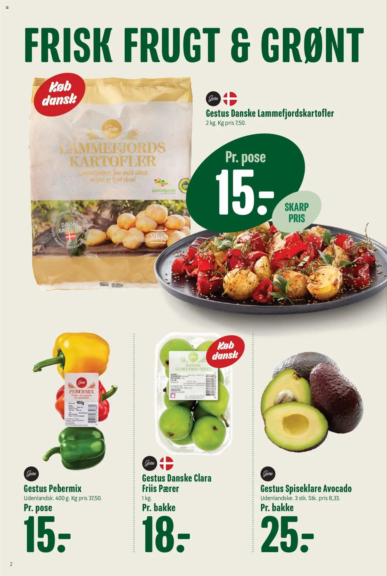 Min Købmand tilbudsavis – gyldig fra 05.09.2025 | Side: 2 | Produkter: Kartofler, Avocado, Pærer