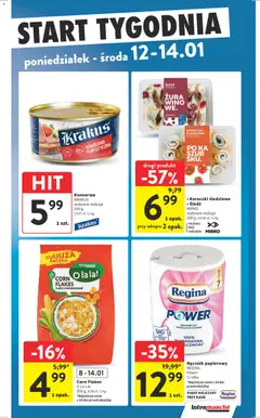 Pogląd oferty "Intermarche Gazetka" - ważna od 08.01.2026 | Strona: 43 | Produkty: Płatki kukurydziane, Wino, Płatki, Ręcznik papierowy