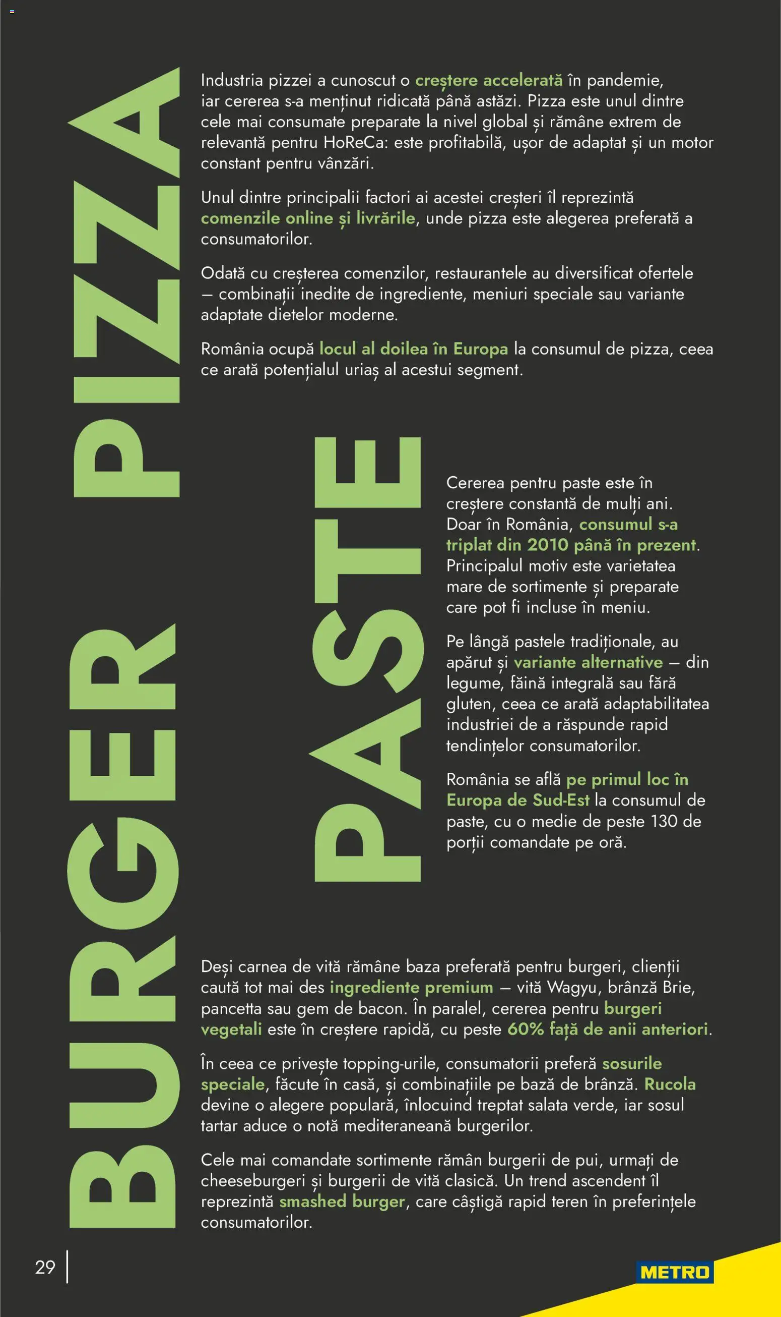 Noul catalog Metro – valabil de la 10.11.2025 | Pagină: 29 | Produse: Brânză, Pizza, Paste, Salată