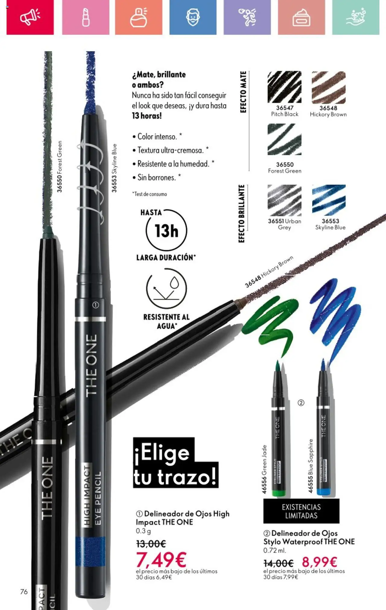 Oriflame - Catálogo Campaña 9 │ válido desde el 22.06.2025 | Página: 76 | Productos: Delineador de ojos, Delineador