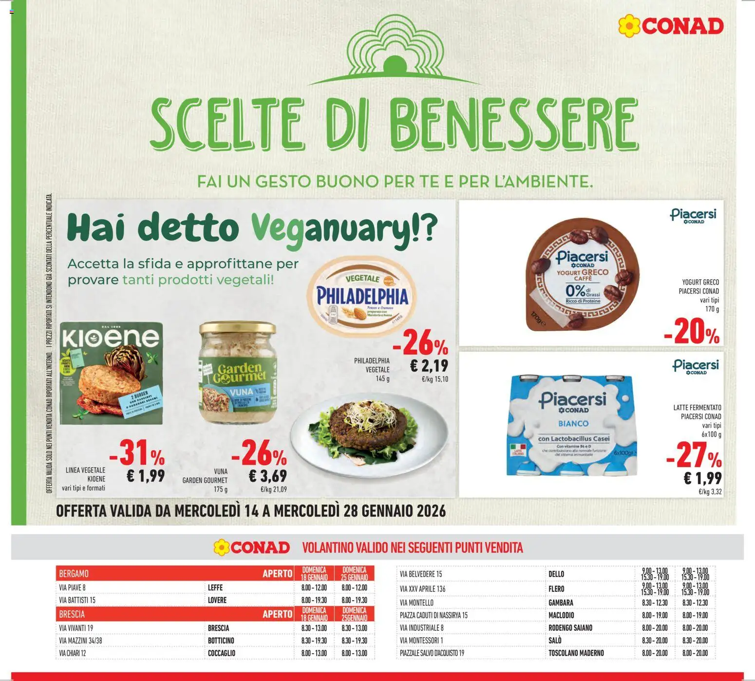 Volantino Conad del 14.01.2026 | Pagina: 28 | Prodotti: Yogurt greco, Yogurt, Caffè, Tè