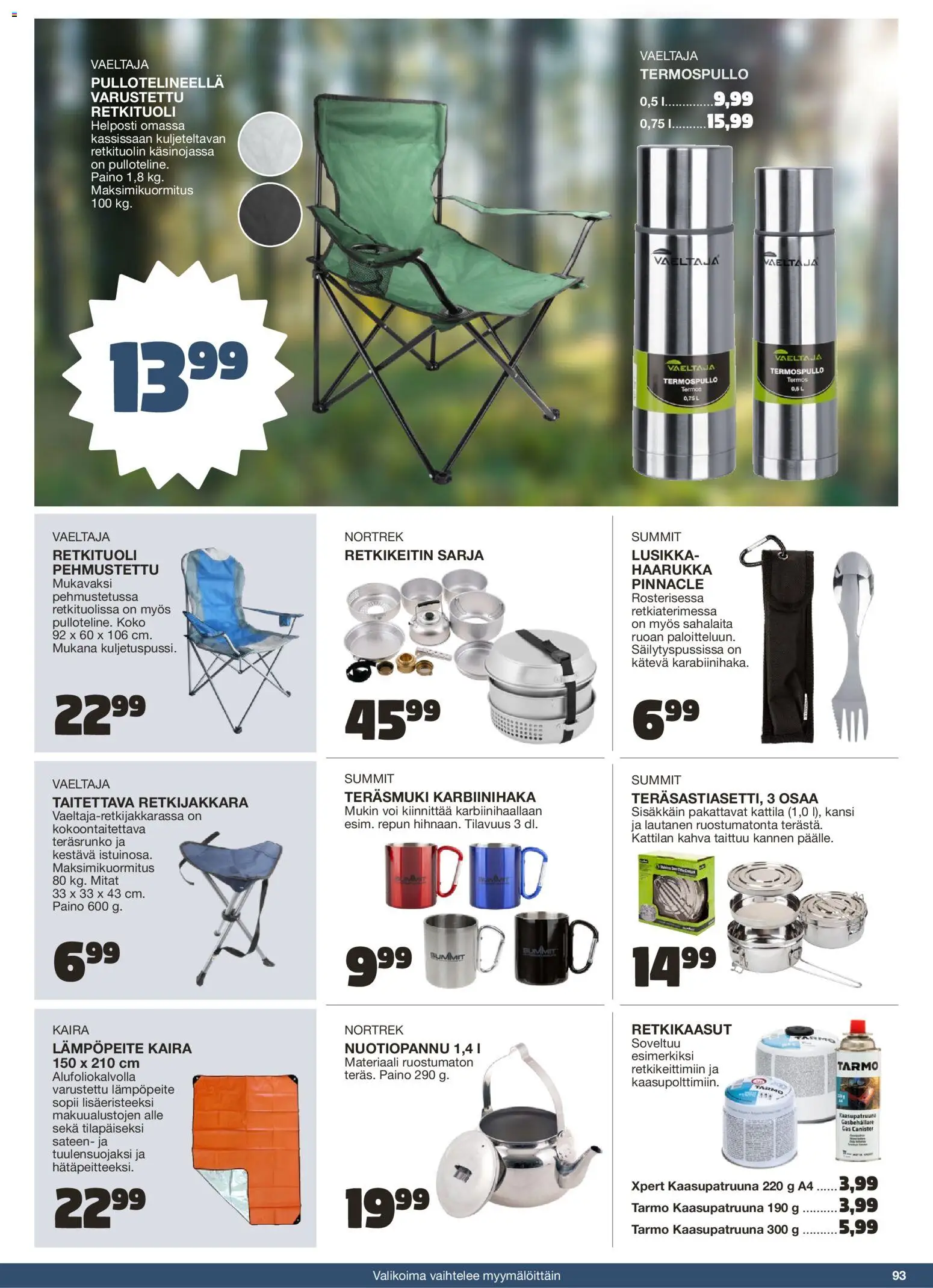 Tokmanni - Kesä 2026 – voimassa 02.04.2026 alkaen | Sivu: 93 | Tuotteet: Kansi, Kattila, Termospullo, Lautanen