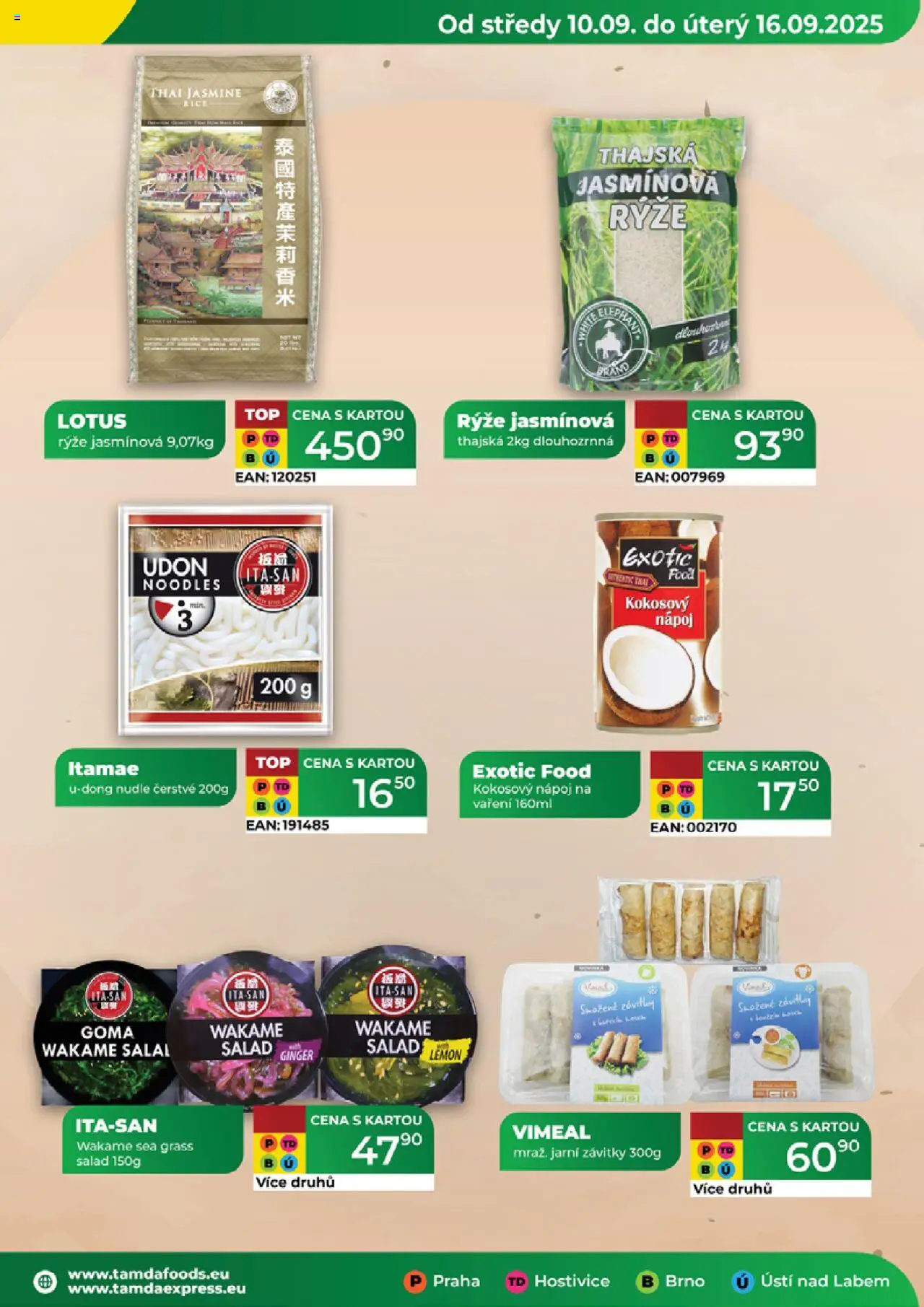 Tamda Foods leták od 10.09.2025 | Strana: 29 | Produkty: Wakame, Jasmínová rýže, Nudle, Lotus