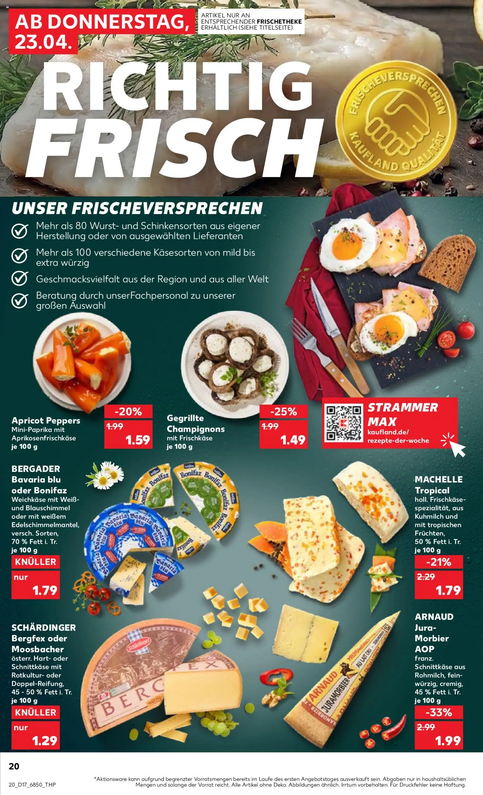 Kaufland Prospekt Stuttgart	 – gültig ab 23.04.2026 | Seite: 20 | Produkte: Jura, Champignons, Wurst, Frischkase