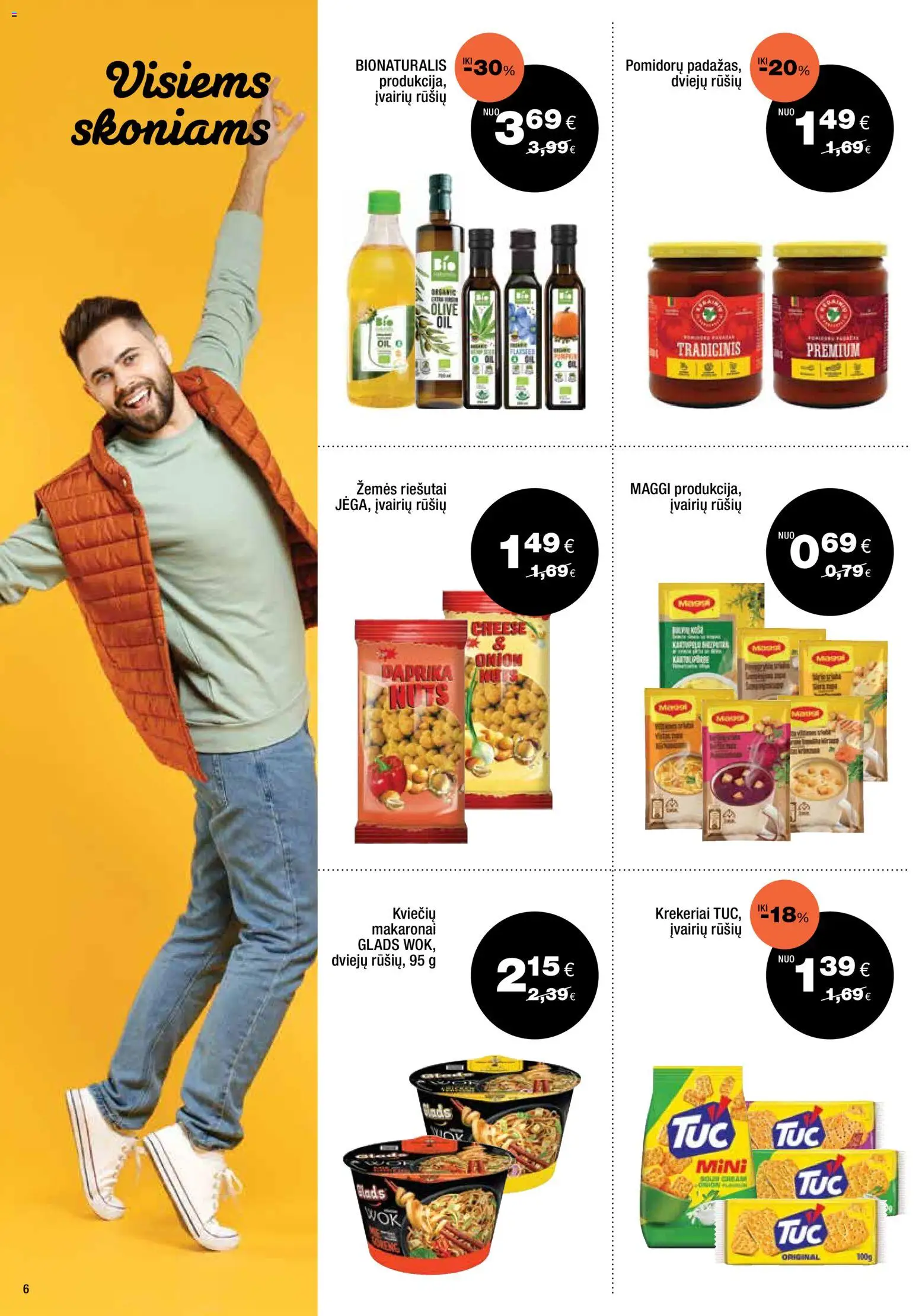 Express market akcijos nuo 08.03.2026 | Puslapis: 6 | Prekių: Riešutai, Makaronai