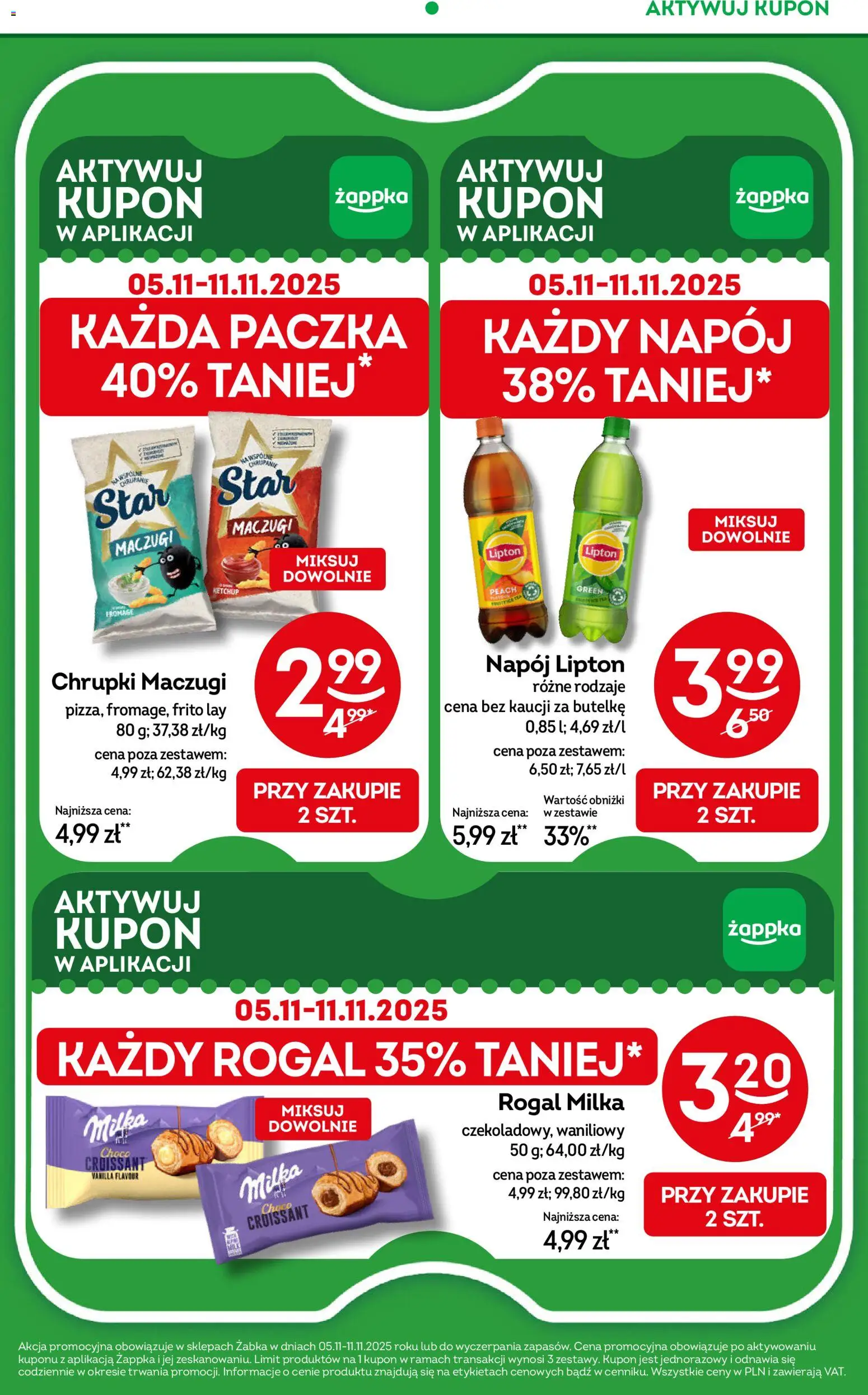Żabka Gazetka od 05.11.2025 | Strona: 21 | Produkty: Ketchup, Ice Tea, Chrupki, Milka