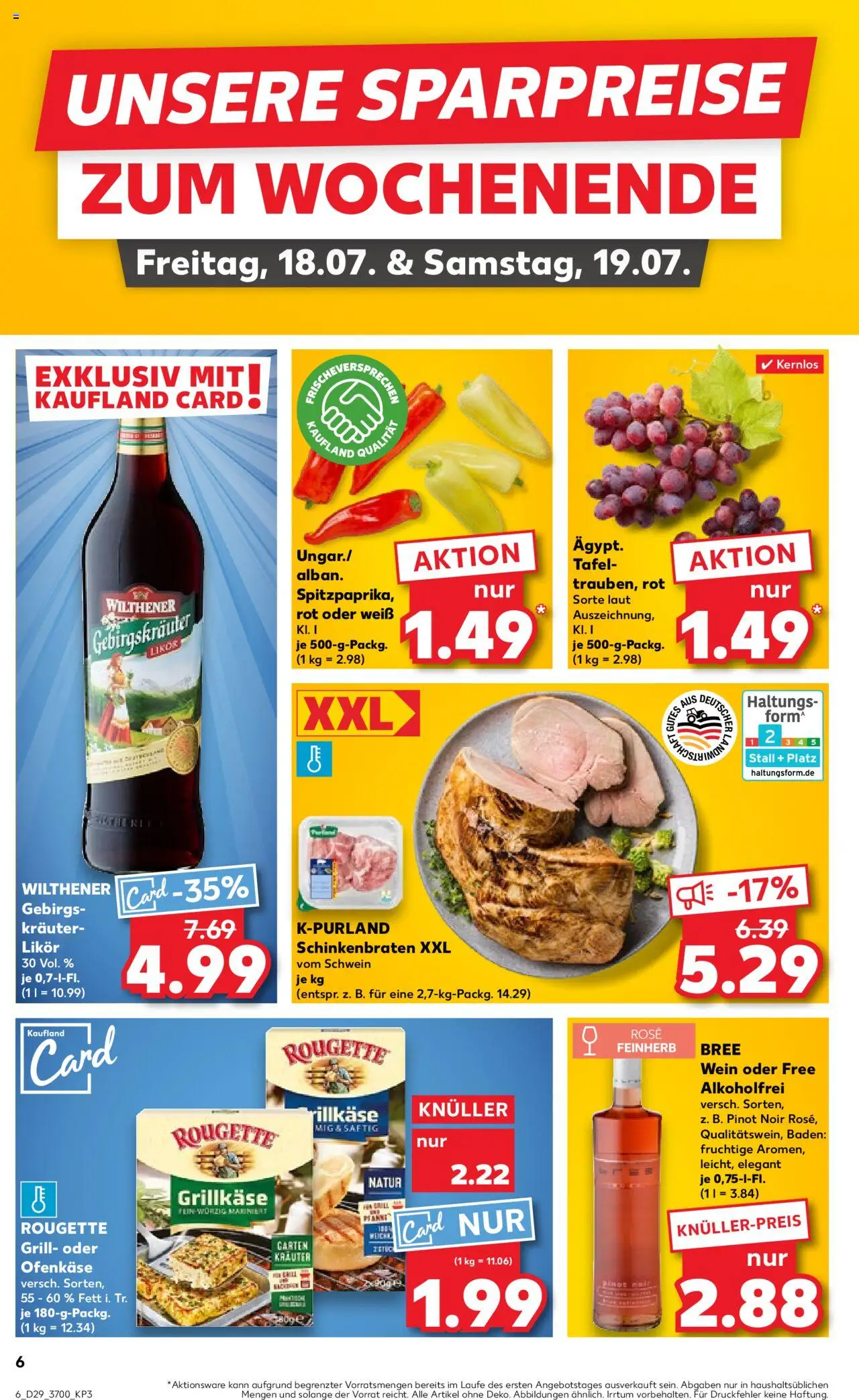 Kaufland prospekt Rostock	 - gültig ab dem 17.07.2025 | Seite: 6 | Produkte: Grill, Wilthener, Likör, Wein