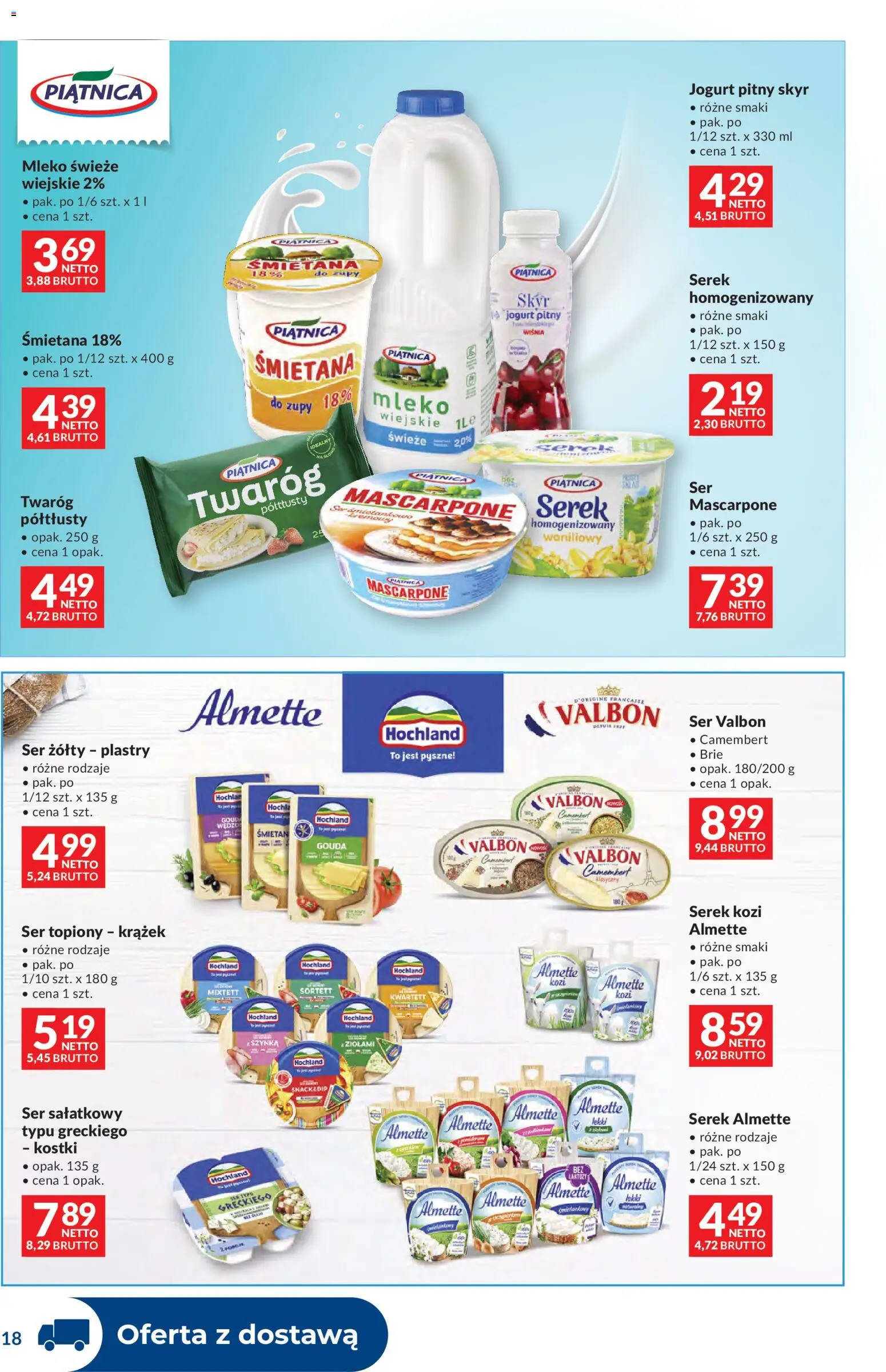 Makro Gazetka - Dystrybucja do sklepów od 25.11.2025 | Strona: 18 | Produkty: Ser topiony, Mascarpone, Ser, Skyr