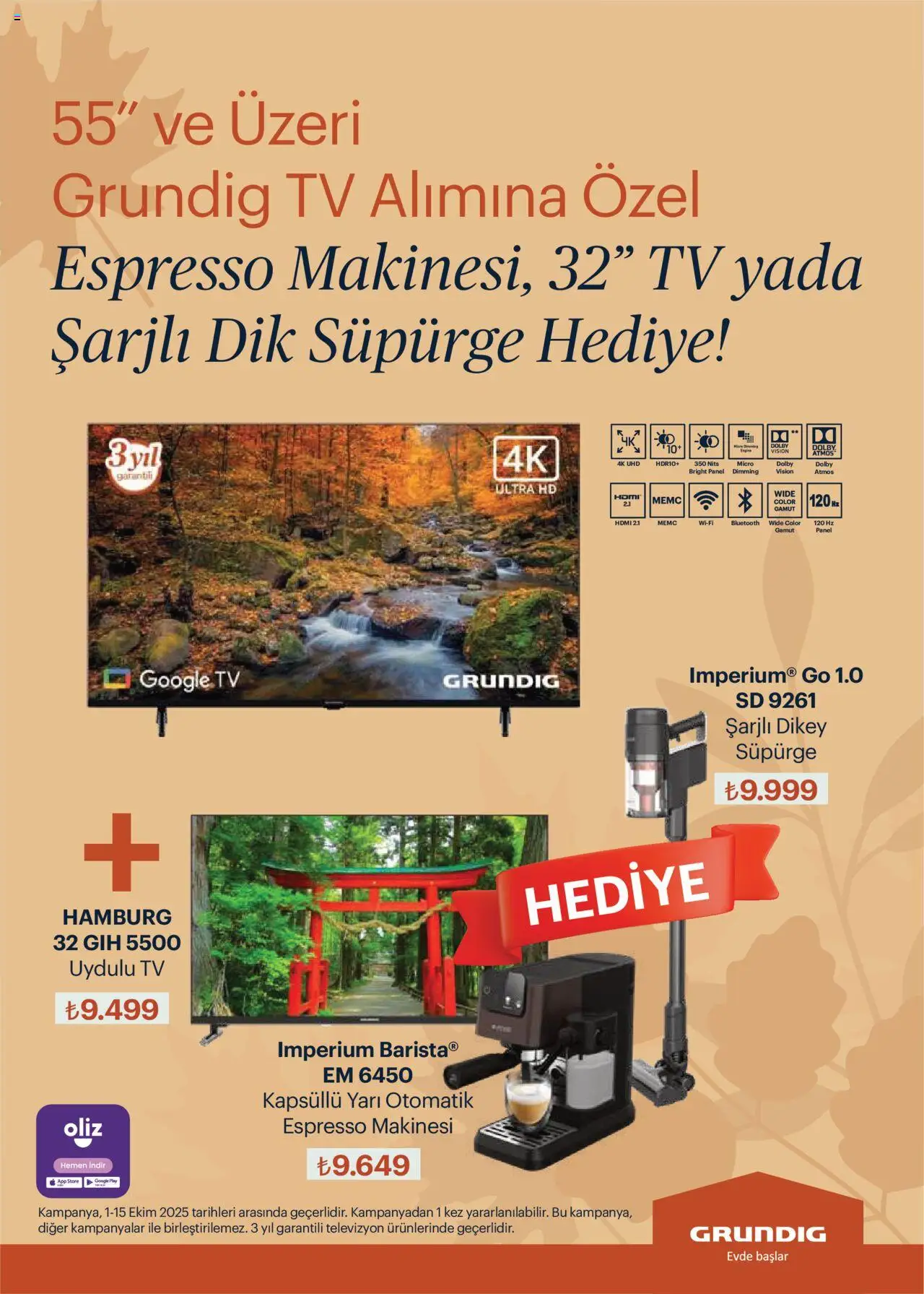 Arçelik Katalog - 01.10.2025 tarihinden itibaren geçerlidir | Sayfa: 87 | Ürünler: Espresso makinesi, TV, Televizyon