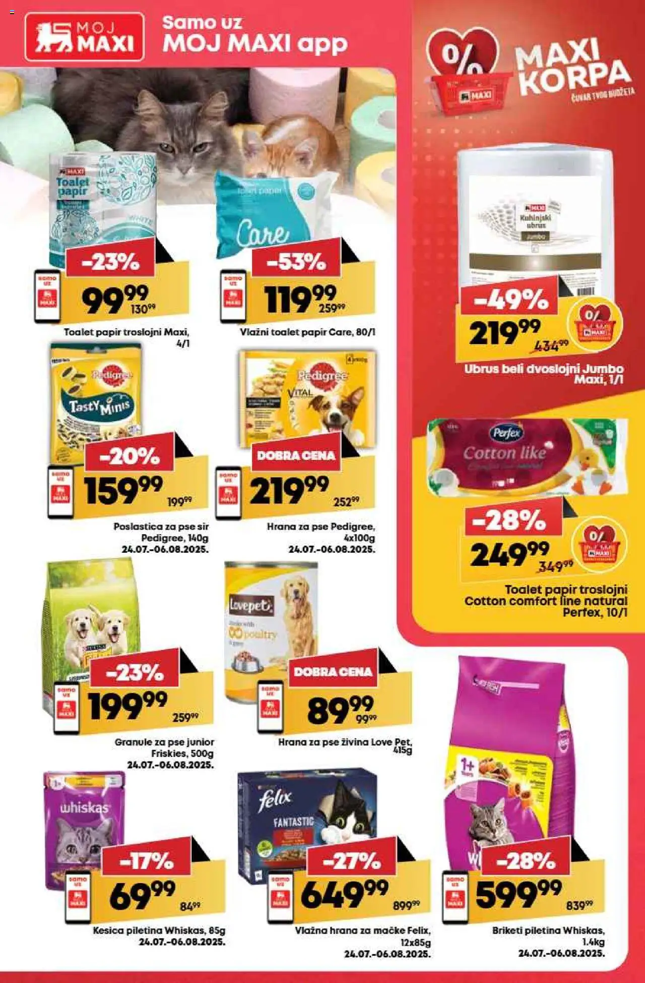 Mega Maxi katalog - važi od 31.07.2025 | Strana: 29 | Proizvode: Pedigree, Korpa, Hrana za mačke, Sir