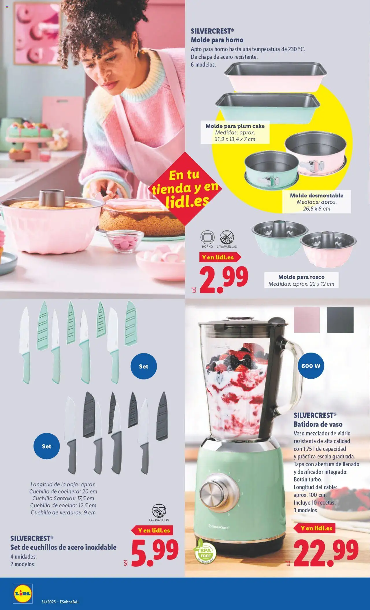 Lidl catálogo de bazar VAL │ válido desde el 18.08.2025 | Página: 10 | Productos: Cable, Horno, Cocina, Batidora