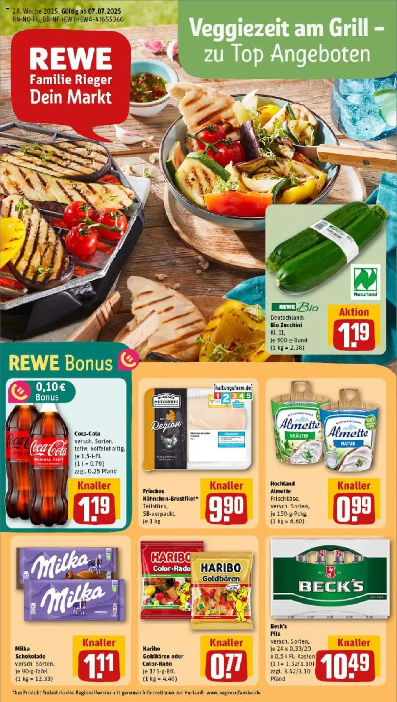 Rewe prospekt Süderbrarup	 - gültig ab dem 06.07.2025 | Seite: 1 | Produkte: Top, Almette, Schokolade, Milka