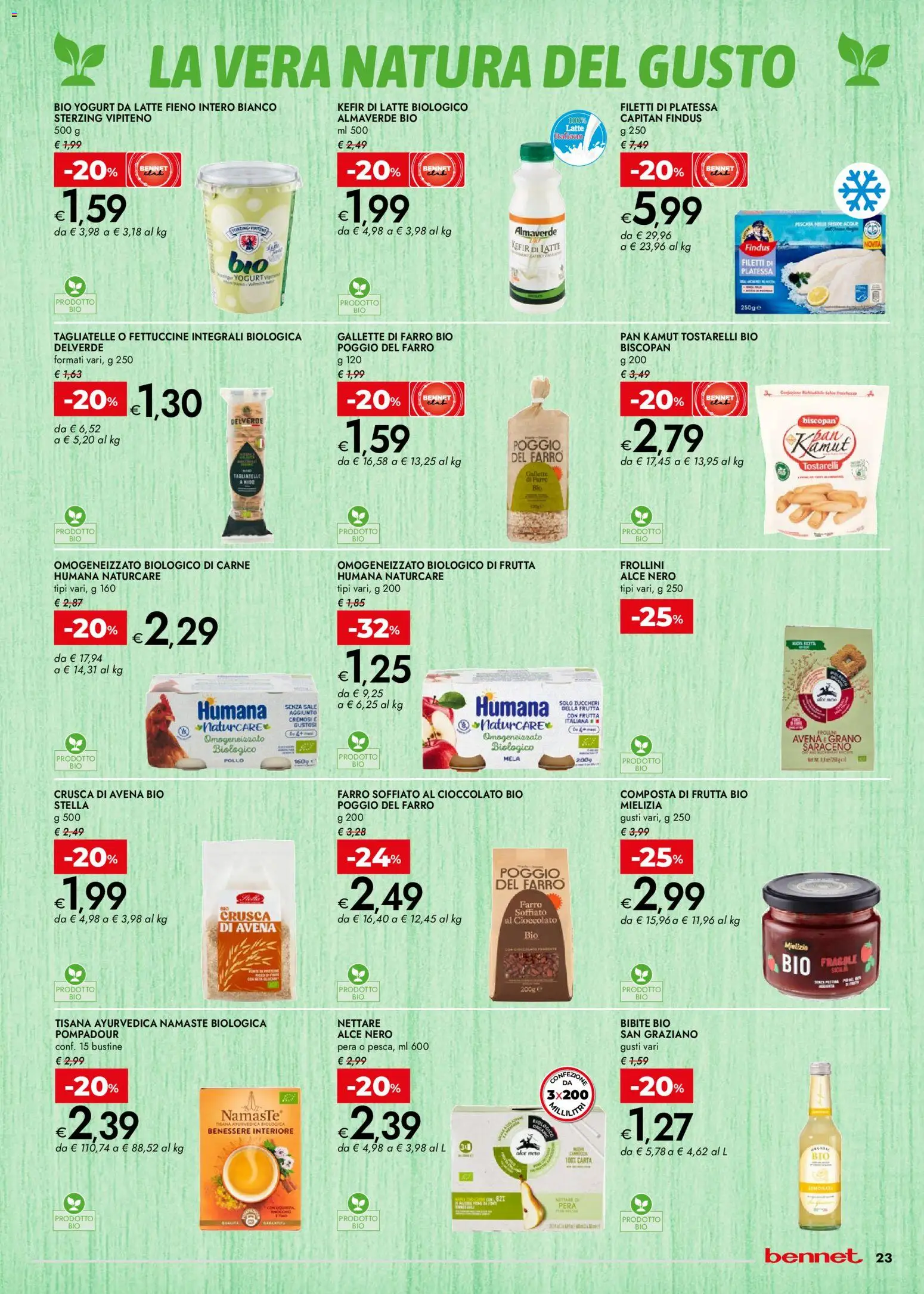 Volantino bennet del 13.11.2025 | Pagina: 23 | Prodotti: Gallette, Pera, Bibite, Composta di frutta