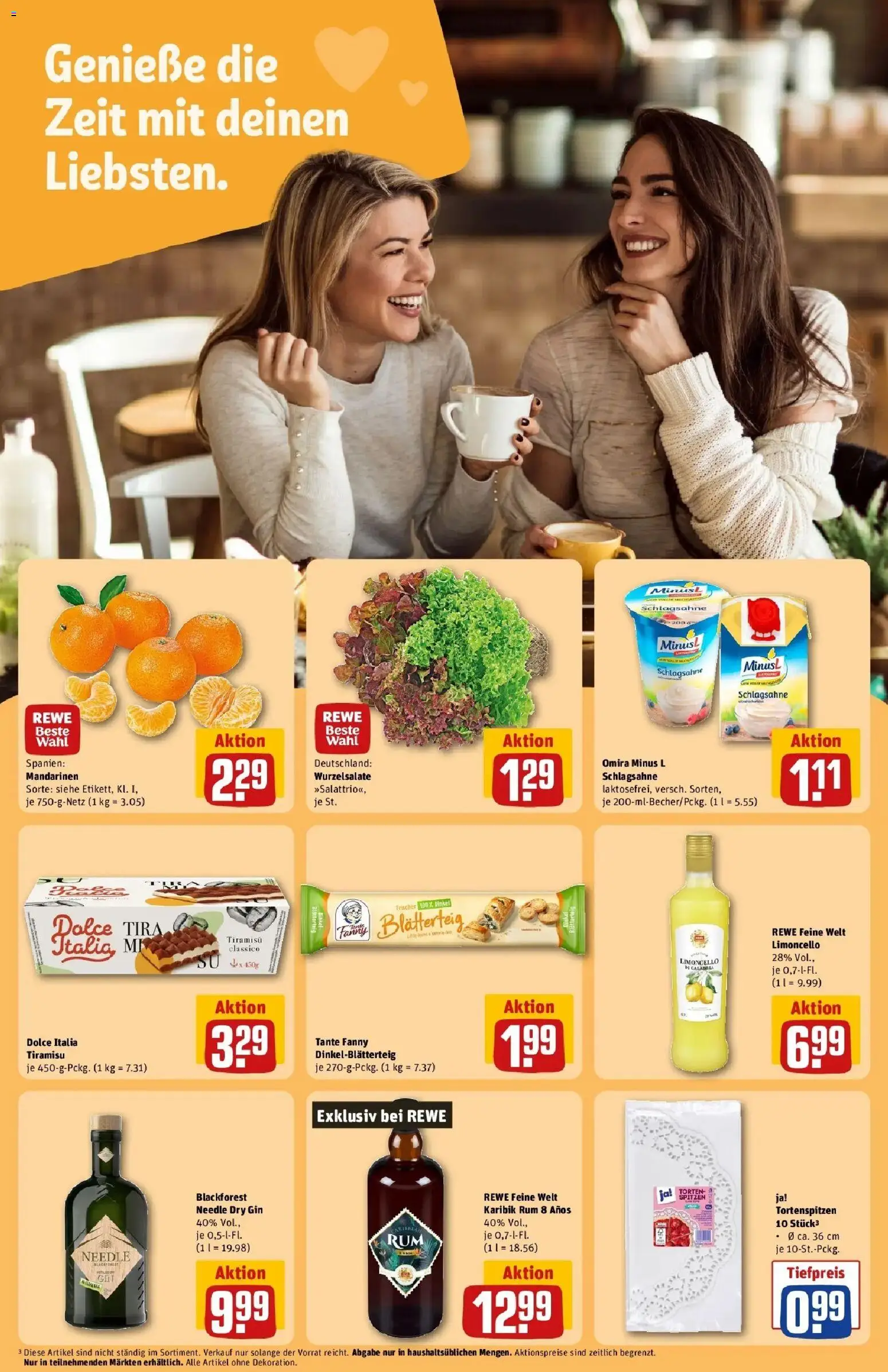 Rewe Prospekt Heidelberg/Handschuhsheim	 – gültig ab 15.03.2026 | Seite: 18 | Produkte: Schlagsahne, Mandarinen, Limoncello, Gin