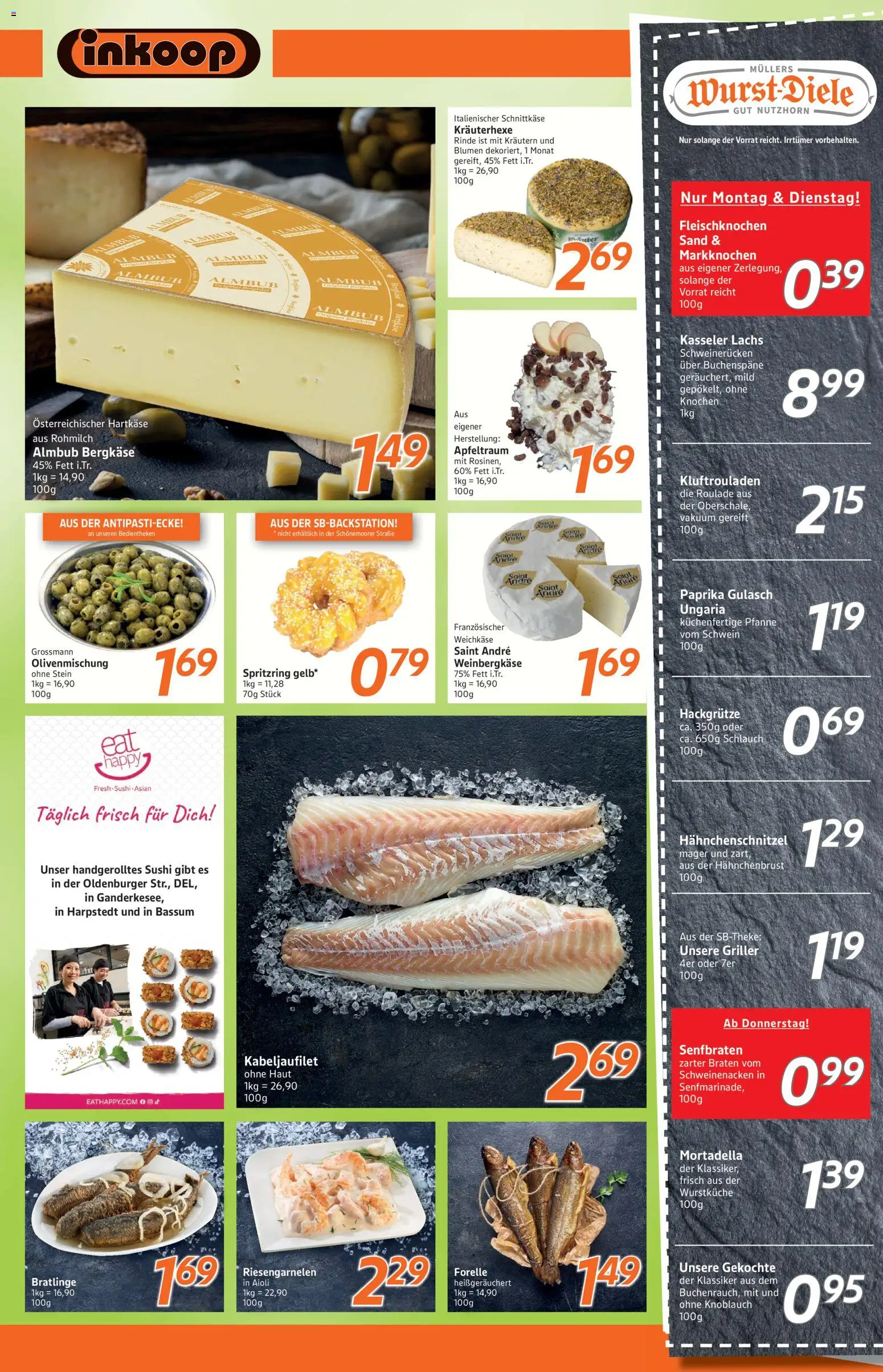 Inkoop Prospekt 	 – gültig ab 10.11.2025 | Seite: 3 | Produkte: Blumen, Lachs, Wurst, Schweinerucken